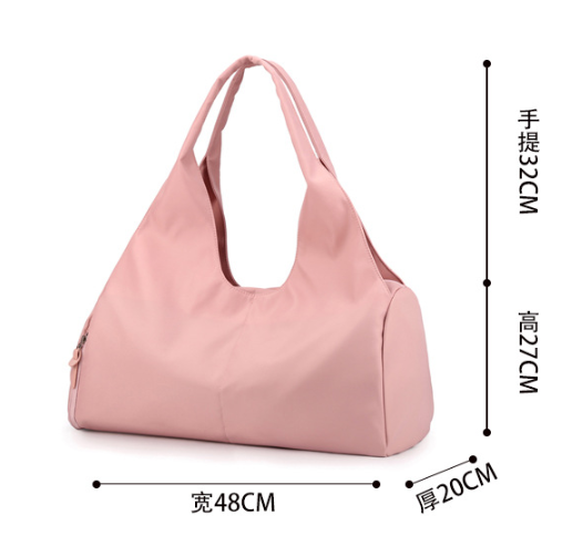 Grey Large Capacity Travel Duffel Bag - Lightweight Sports Gym Bag with Dry Wet Separation for Weekend Getaways and Business Trips