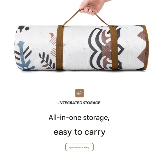 Nile Square Extra Large 200x200cm Waterproof Picnic Mat - Portable Thickened Oxford Cloth Outdoor Camping Blanket for Beach, Parks and Family Outings