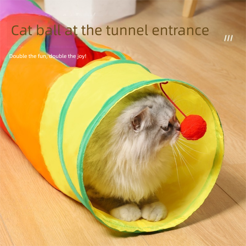Direct connection type Cat Track Ball Toy – Wave-Shaped Wall Mount Puzzle for Indoor Cats, with Rolling Balls and Suction Cups