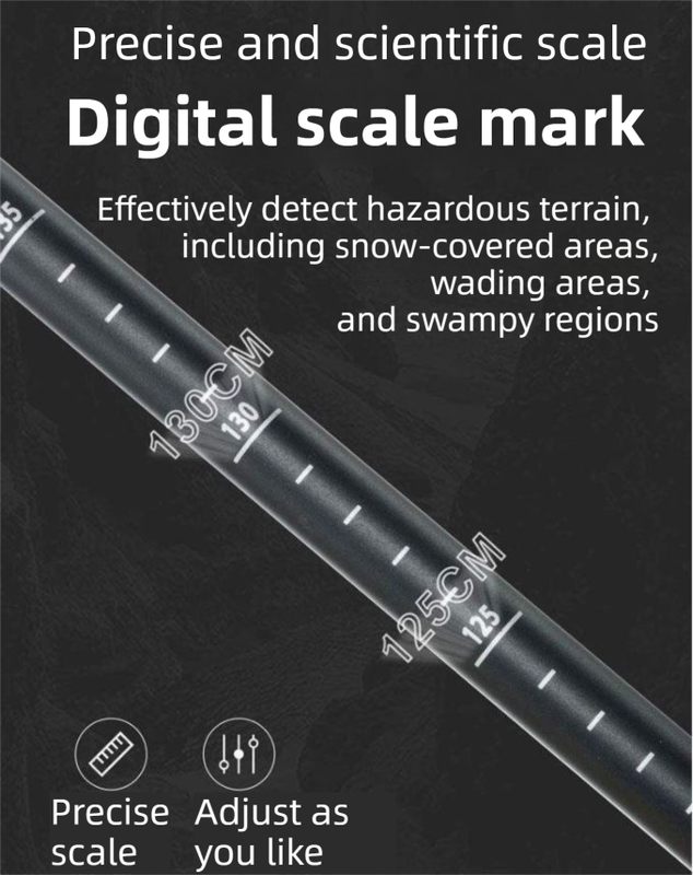 53-110 CM Black Ultralight Telescopic Aluminum Trekking Pole (4-Section Straight Handle) - Professional & Compact Shock-Absorbing Trail Support