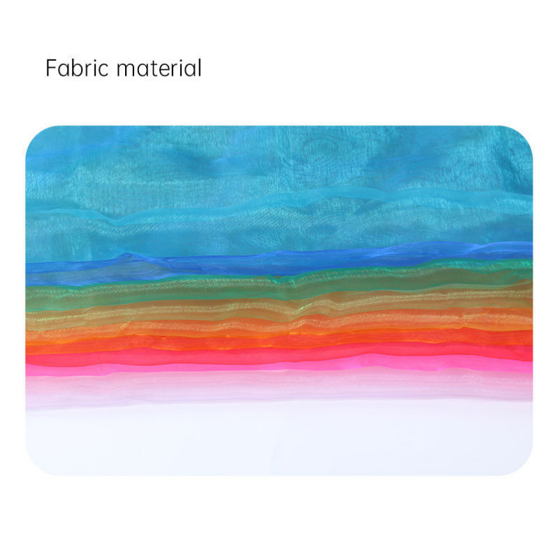 6-piece 60*60 cm(Red and Orange and Yellow and Green and Blue and Purple) Kids Magic Scarf Set - Colourful Chiffon Dance Scarves for Performance Play, Lightweight Rainbow Juggling Scarves, Creative Movement and Party Game Props