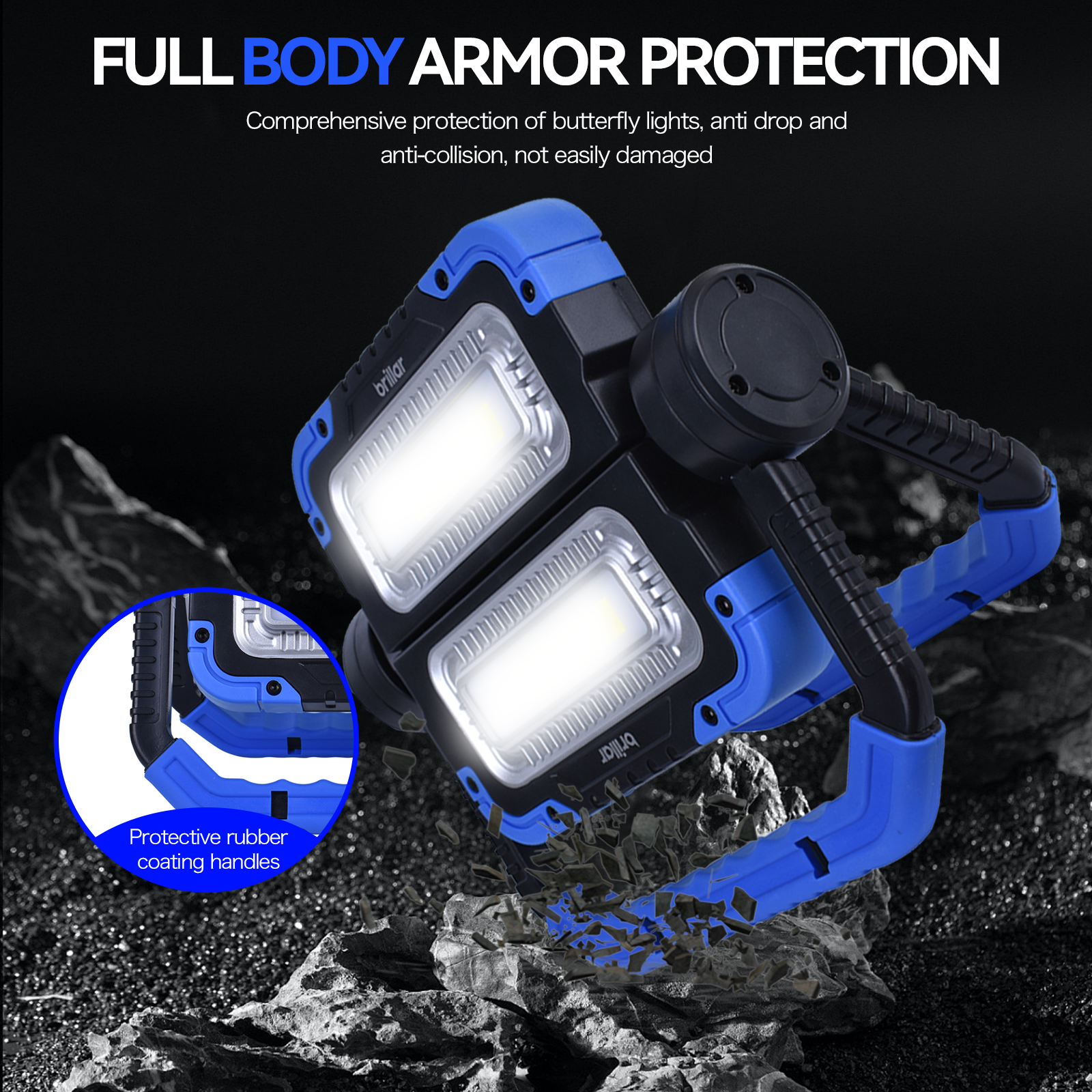 Brillar 600 Lumen Versatile 360° Rotating COB LED Work Lamp