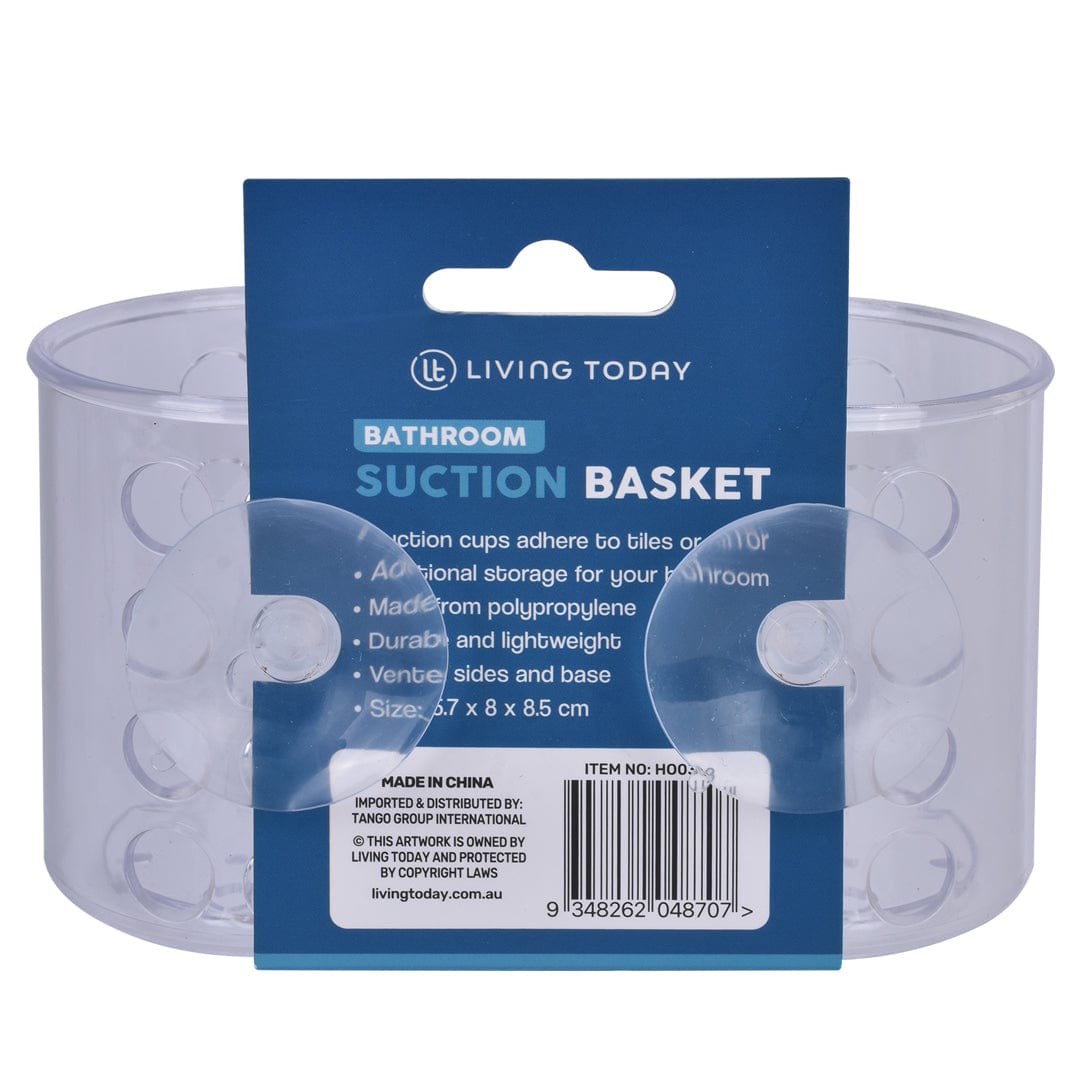 Small Shower Basket Soap Holder Kitchen Organizer with Suction Cups