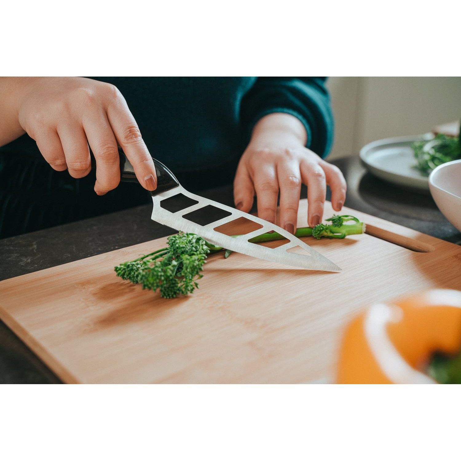 3 Pack Bamboo Cheese Cutting & Serving Chopping Board Set