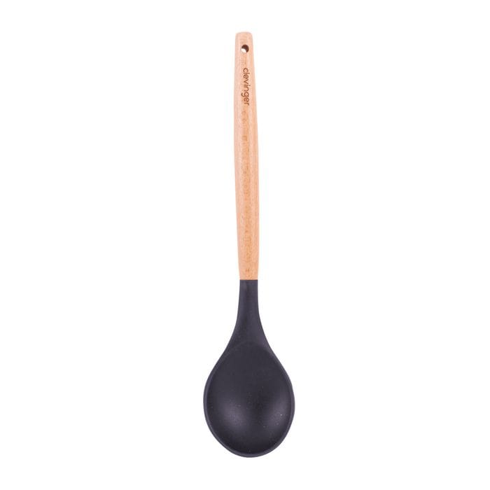 Beechwood & silicone spoon charcoal