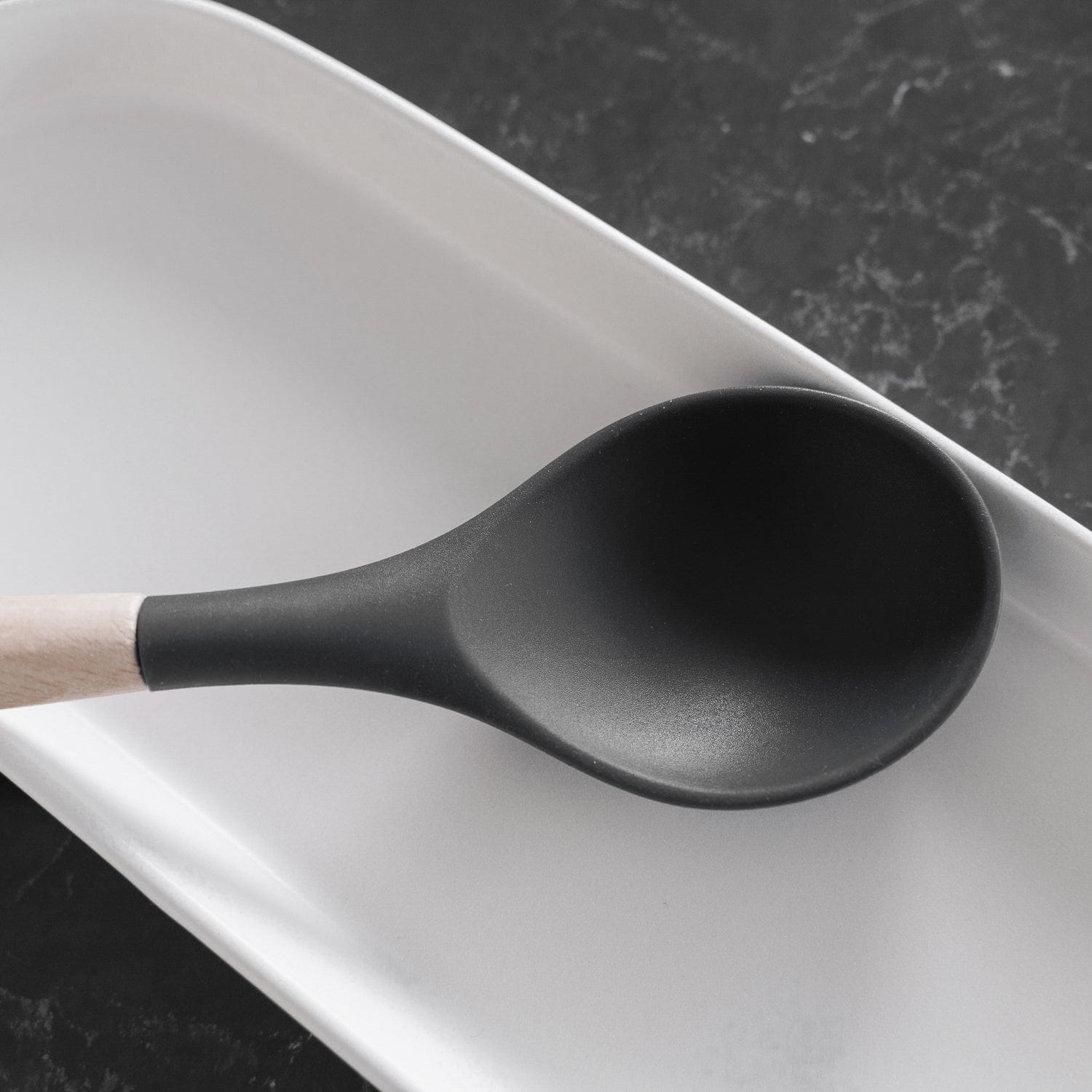 Beechwood & silicone spoon charcoal