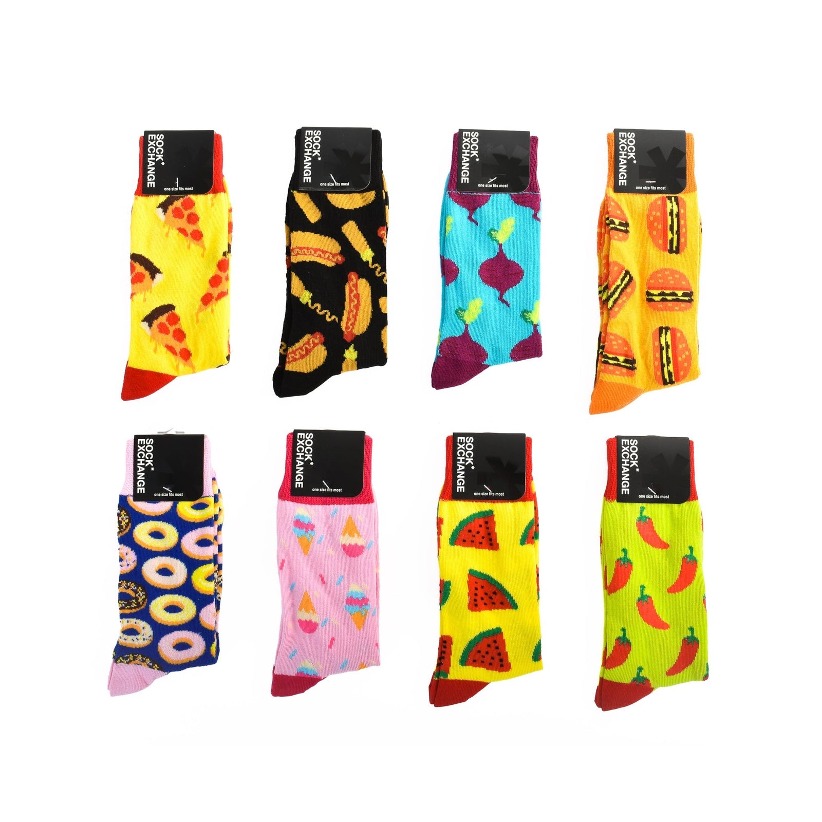 8 Pairs Fashion Novelty Funny Socks one Size 5-13 Men Socks Women Socks #5