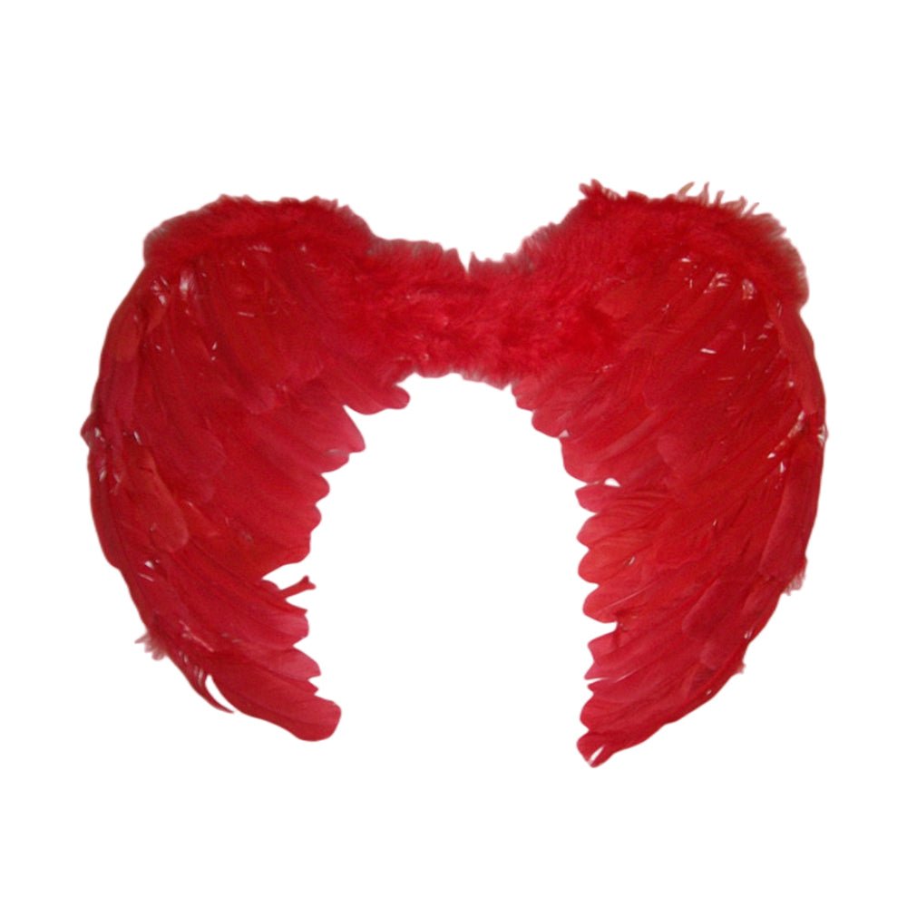 Large feather angel wings assorted colours - Black