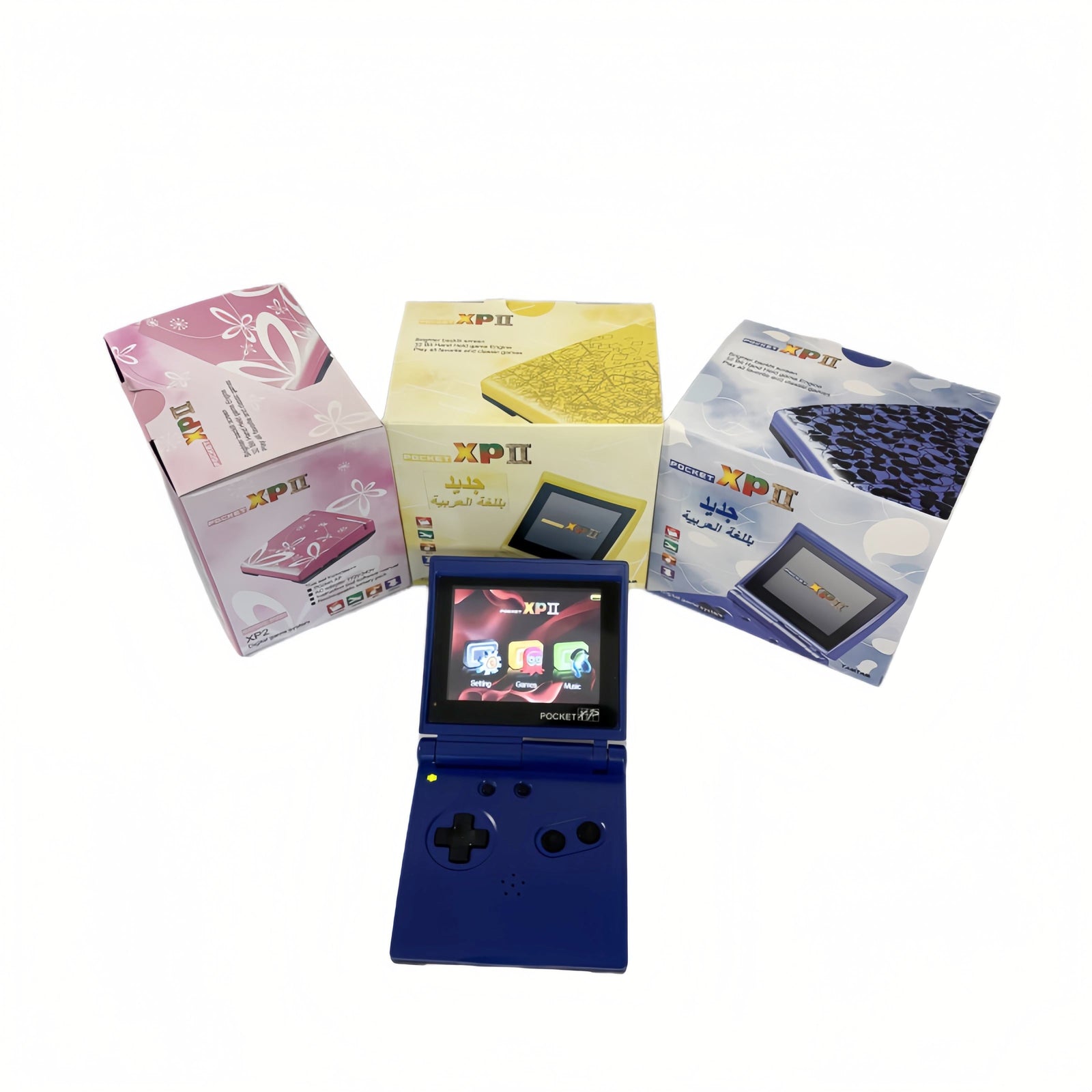 Pocket XP 2 Handheld Game Console – Built-in Classic Games, Game Boy Style, Portable Retro Gaming - Blue