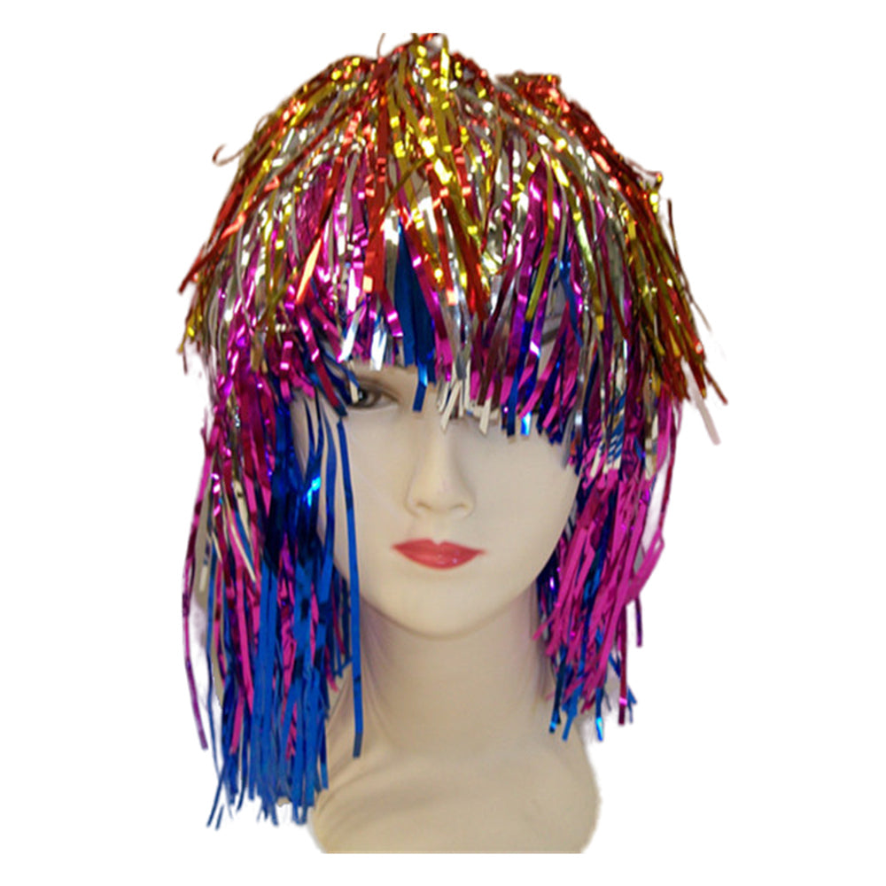 Party tinsel wig-assorted colour - Blue