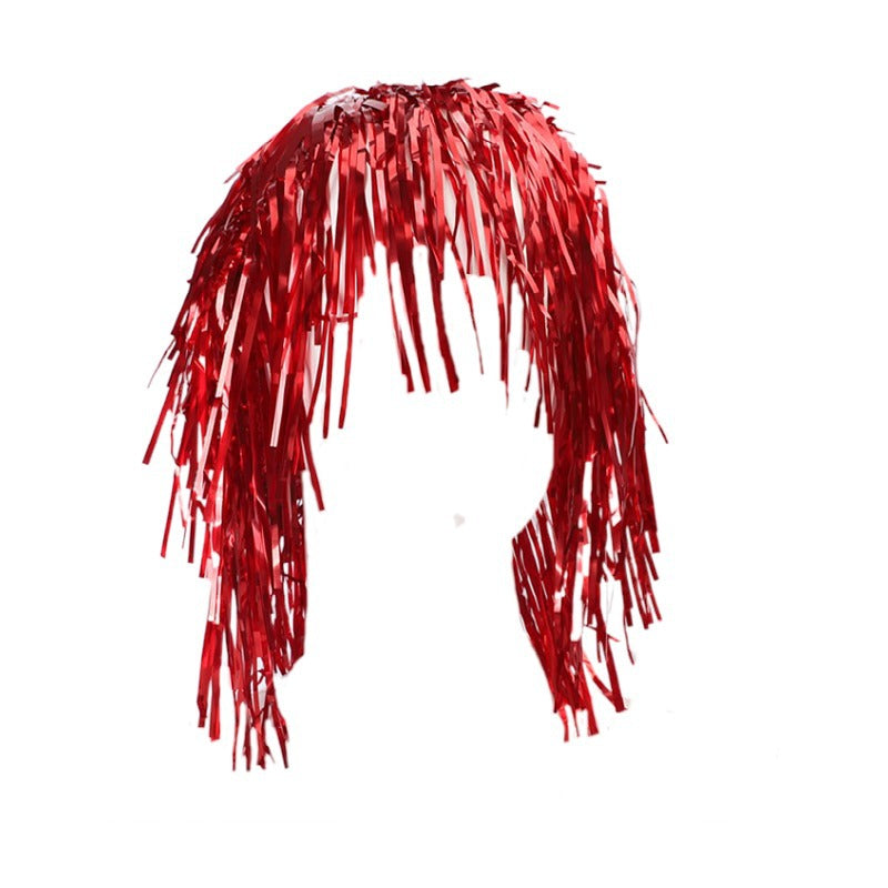 Party tinsel wig-assorted colour - Green