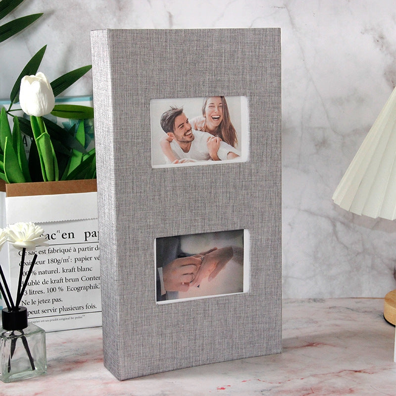 Photo album with luxurious cover Assorted colours Large 300 PCs 6 Inch - Black