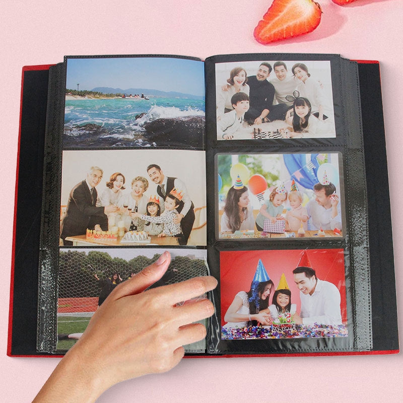 Photo album with luxurious cover Assorted colours Large 300 PCs 6 Inch - Gray