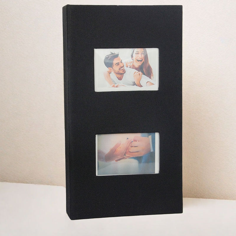 Photo album with luxurious cover Assorted colours Large 300 PCs 6 Inch - Gray
