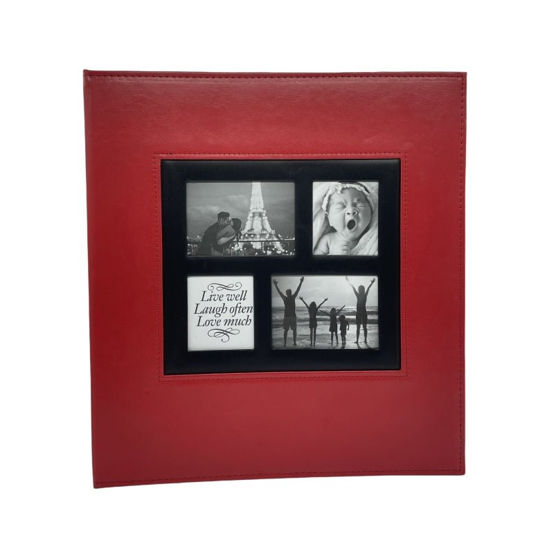 Extra Large 600-Pocket Leather Photo Album - Beige