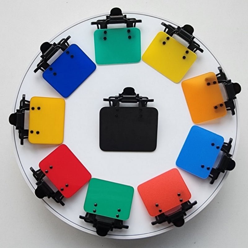 ISSF Flip-Up Eyeshield Sport Shooting Eye Shield Aim Blocker Targeting Sight Cover Blinding - Blue-Vertical 3x4cm