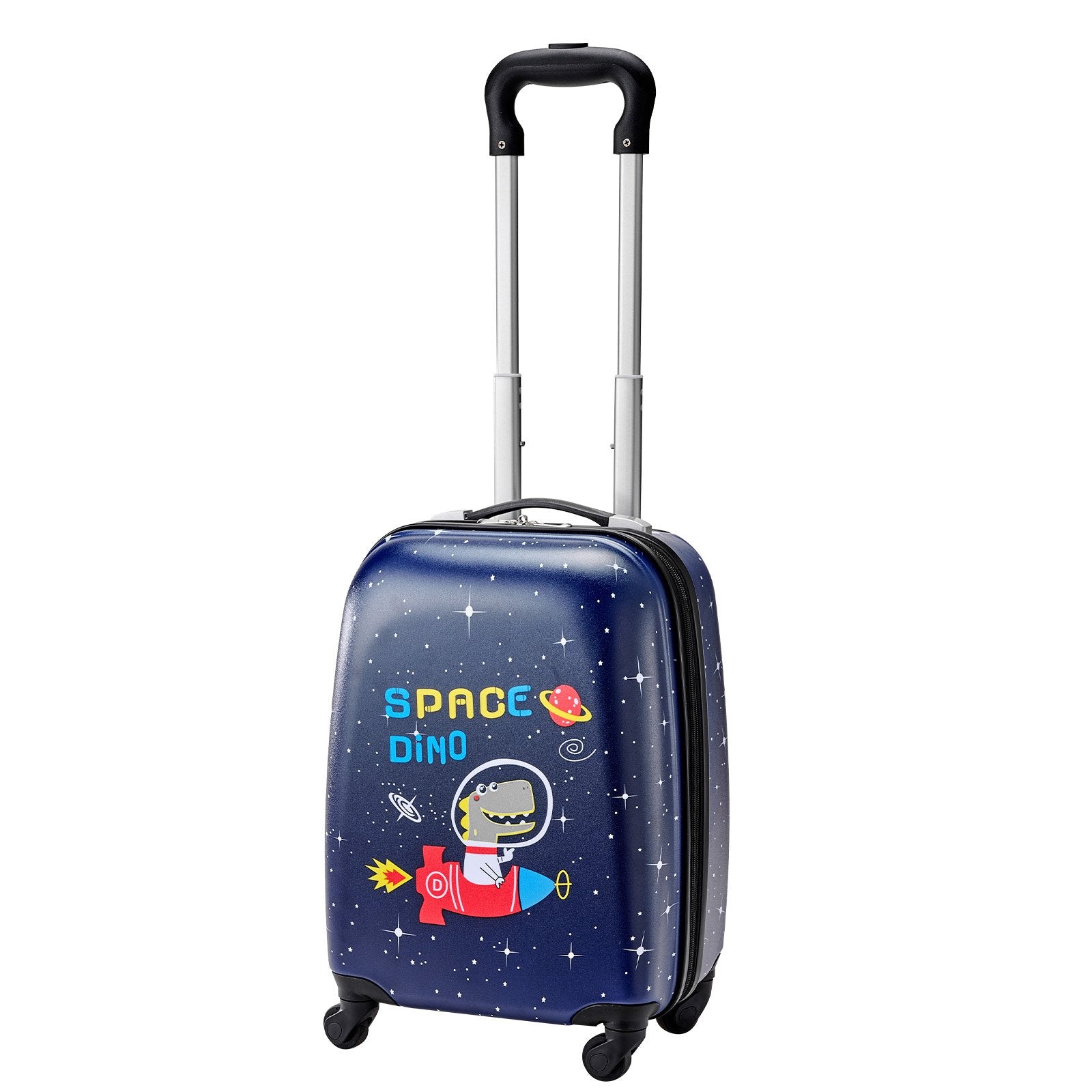 VEVOR Kids Luggage Set, 2 Piece, 45.7 cm Hardside Rolling Wheels Suitcase with Hard-Shell Backpack, Dinosaur Kids Carry on Luggage Set, Holiday Birthday Present for Girls & Boys, Airline Approved