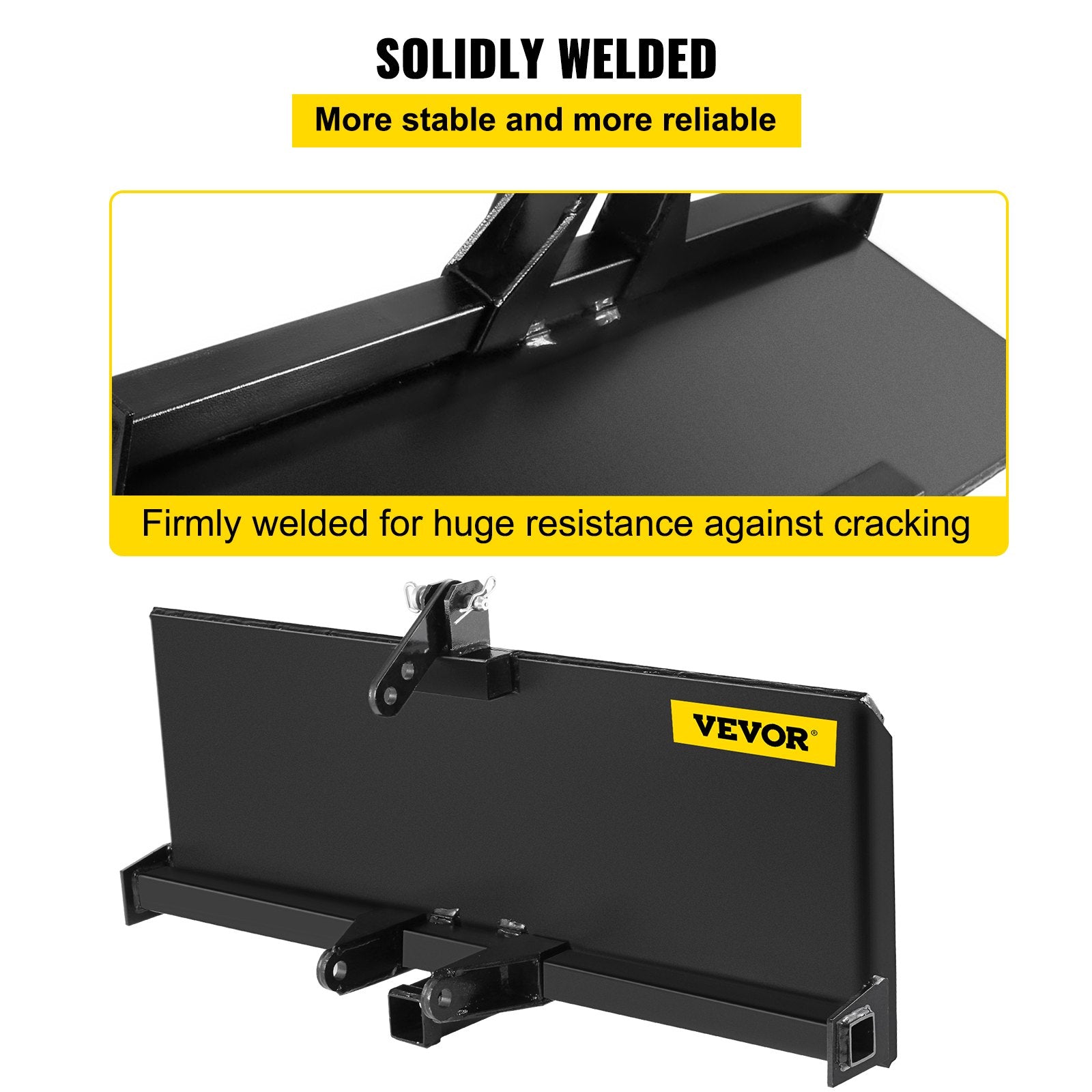 VEVOR 3 Point Attachment Adapter Skid Steer Trailer Hitch Front Loader Case