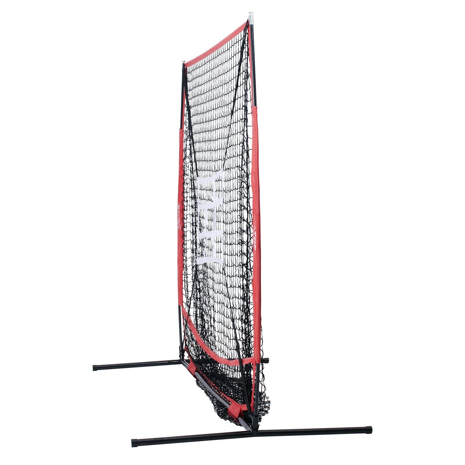 5x5 Baseball Softball Practice Net, Portable Baseball Training Net for Hitting Batting Catching Pitching, Backstop Baseball Equipment with Bow Frame, Carry Bag, Strike Zone, Ball, Batting Tee