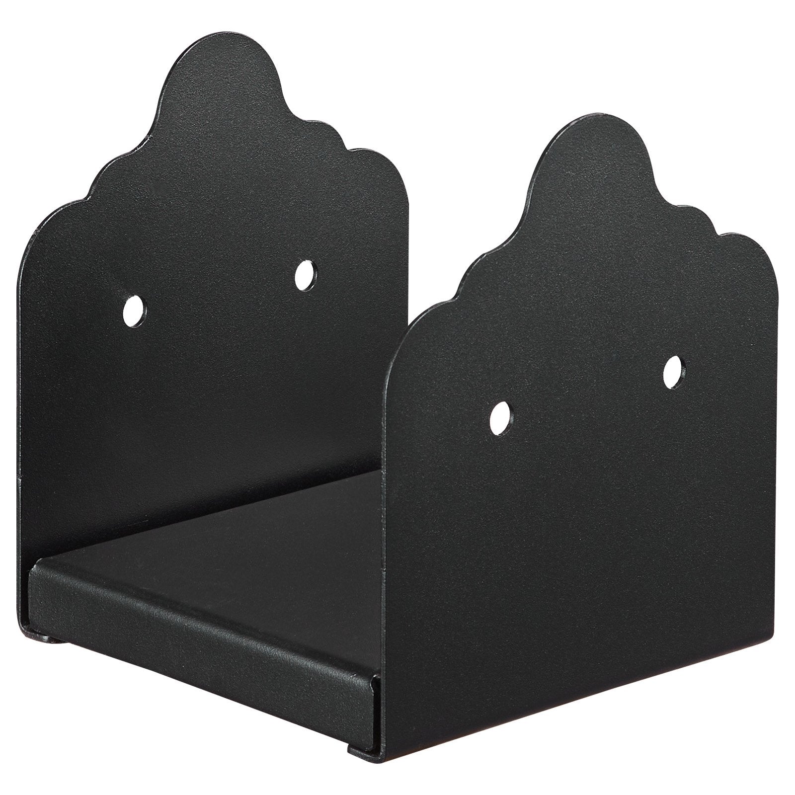 VEVOR 6x6 Post Base 2 Pcs, Inner Size 5.9x5.55 inch / 150x141 mm Post Brackets, Heavy Duty Carbon Steel Decking Posts, Wood Posts Brackets for Pavilion Deck Railing Support Deck Base Plate, Black