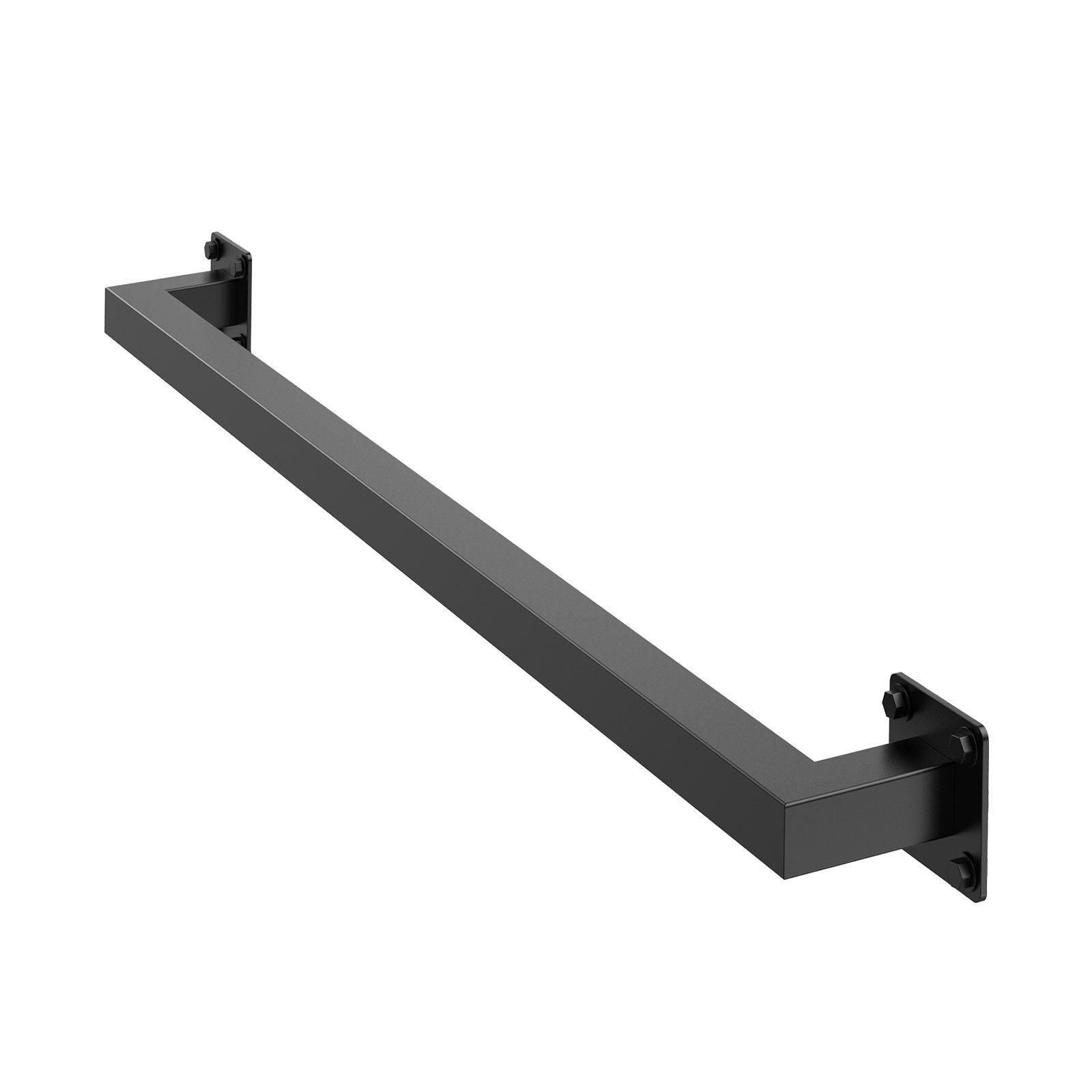 Wall Mounted Stair Handrail, 910mm Black Iron Staircase Handrail Indoor, 113kg Load Capacity, Industrial Railing Hand Rail for Steps, Square Tube for Loft Porch Deck, 2 Sections