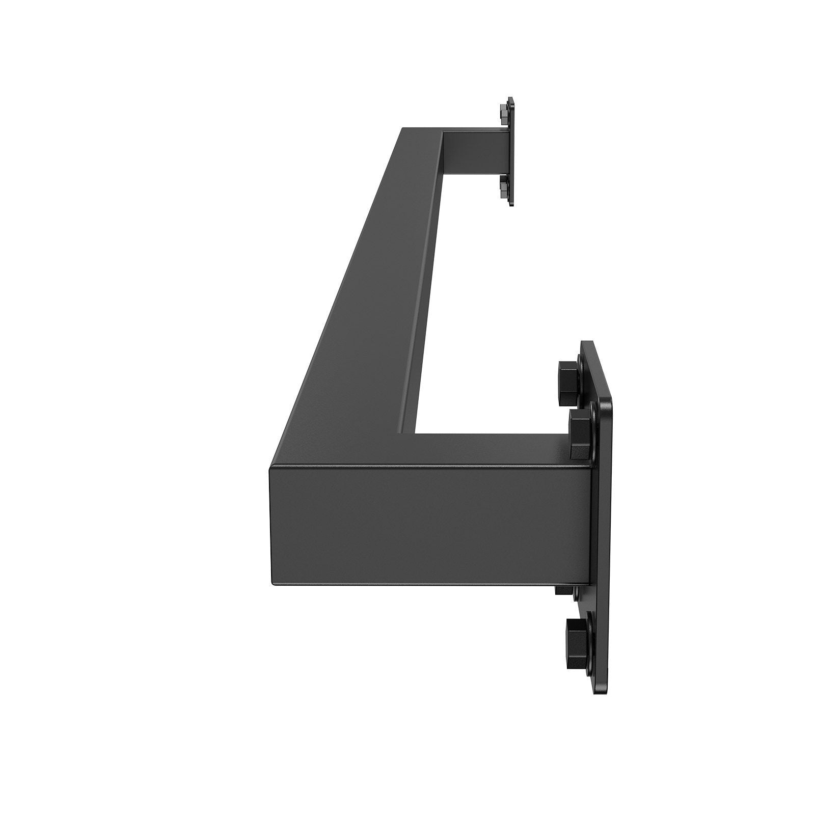 Wall Mounted Stair Handrail, 910mm Black Iron Staircase Handrail Indoor, 113kg Load Capacity, Industrial Railing Hand Rail for Steps, Square Tube for Loft Porch Deck, 2 Sections