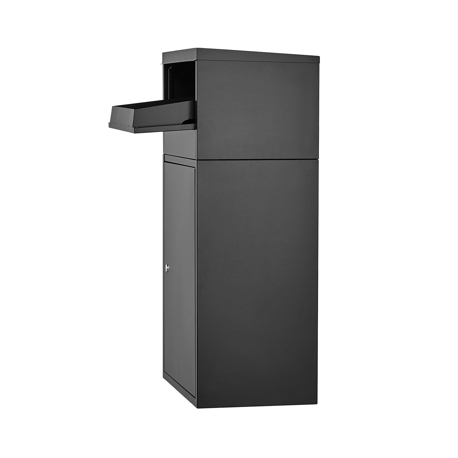 VEVOR Package Delivery Boxes for Outside, 90.9 cm Mailbox for Parcel with Lock, Galvanized Steel Package Drop Box with Anti-Theft Design, Weather-Resistant Package Mailbox for Home and Office, Black