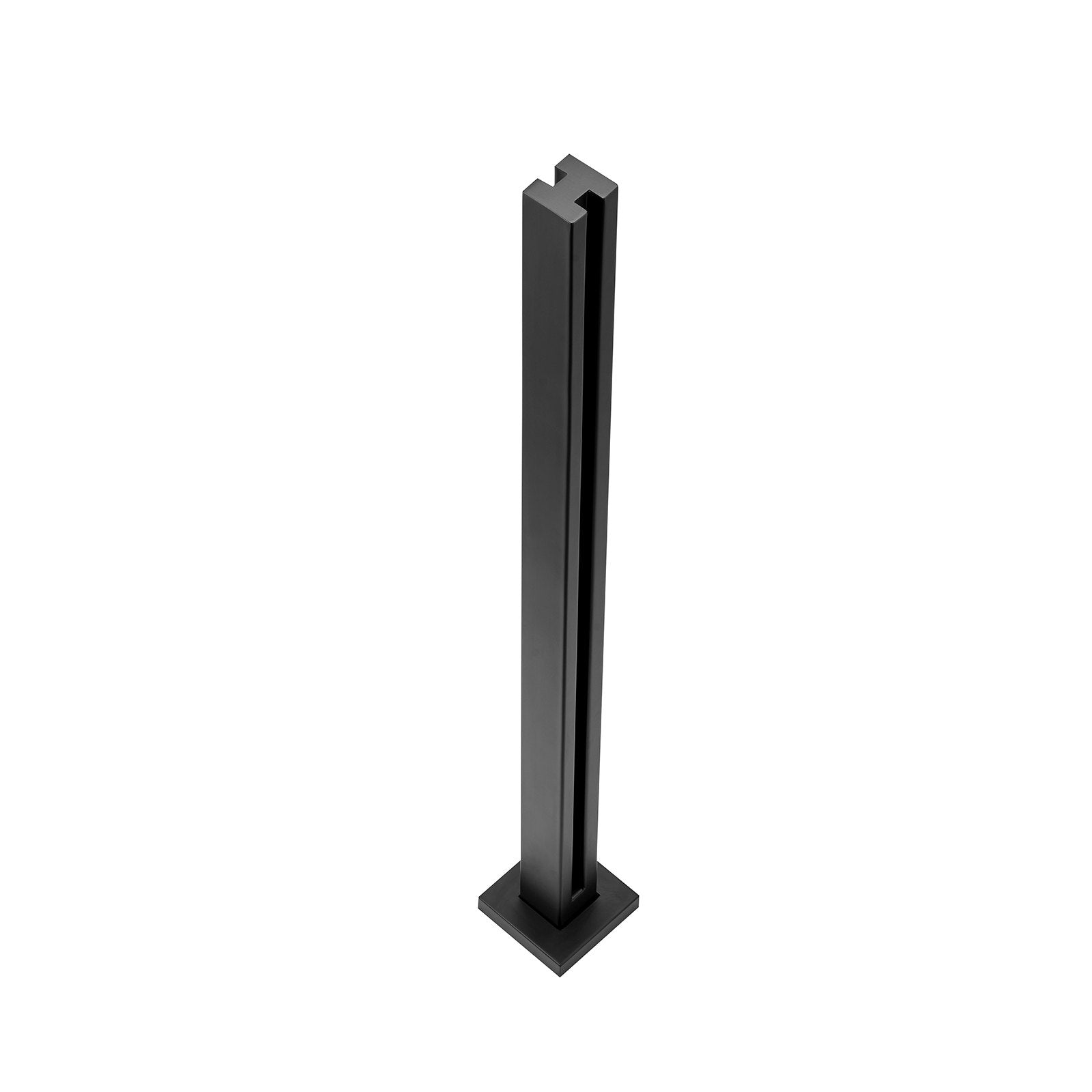 VEVOR Glass Clamp 37.4" H Railing Bracket for 0.39 "-0.47 " Glass Black Black