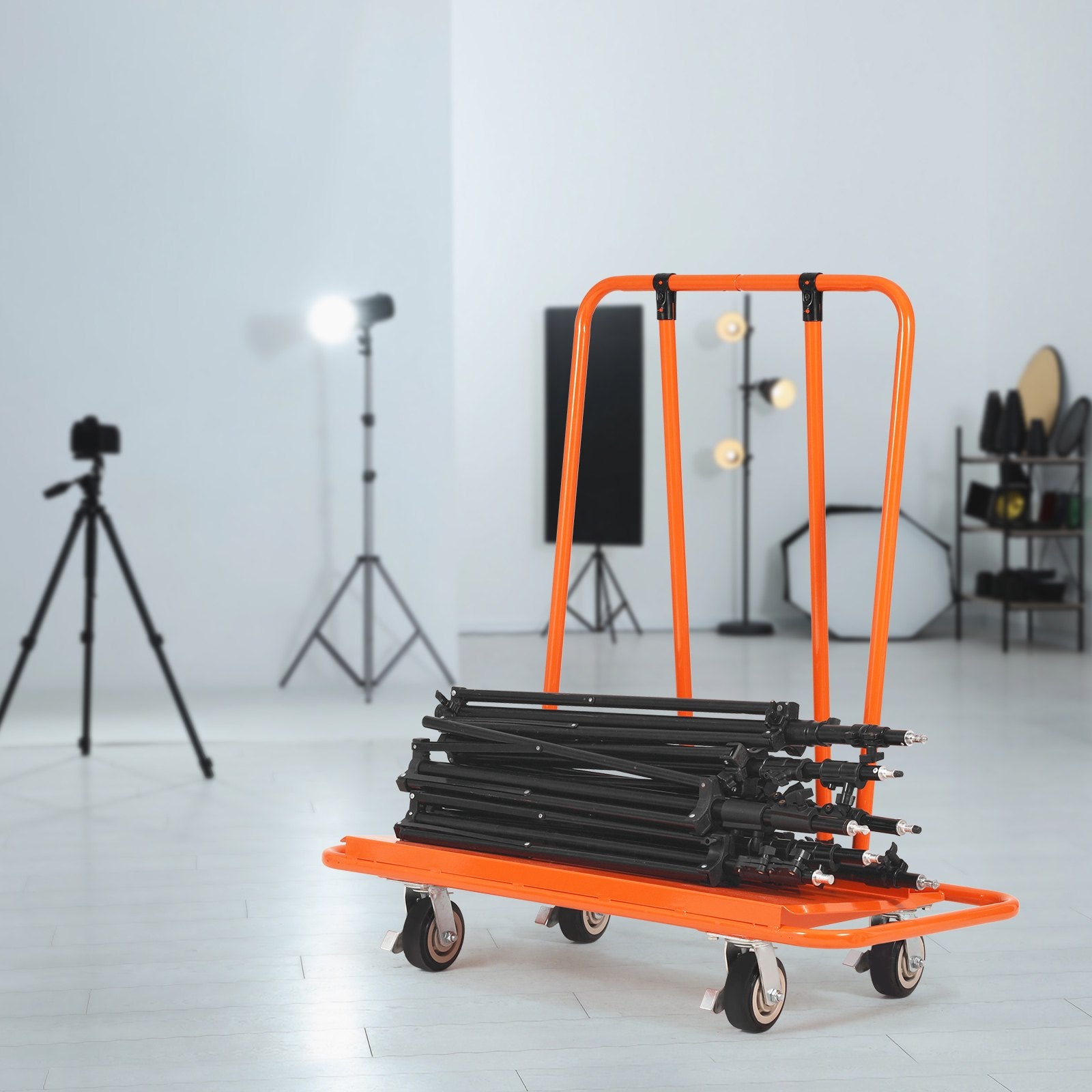 VEVOR Drywall Cart, 3000 LBS Panel Dolly Cart with 45.28" x 21.8" Deck and 5" Swivel Wheels, Heavy-Duty Drywall Sheet Cart, Handling Wall Panel, Sheetrock, Lumber, for Garage, Home, Warehouse