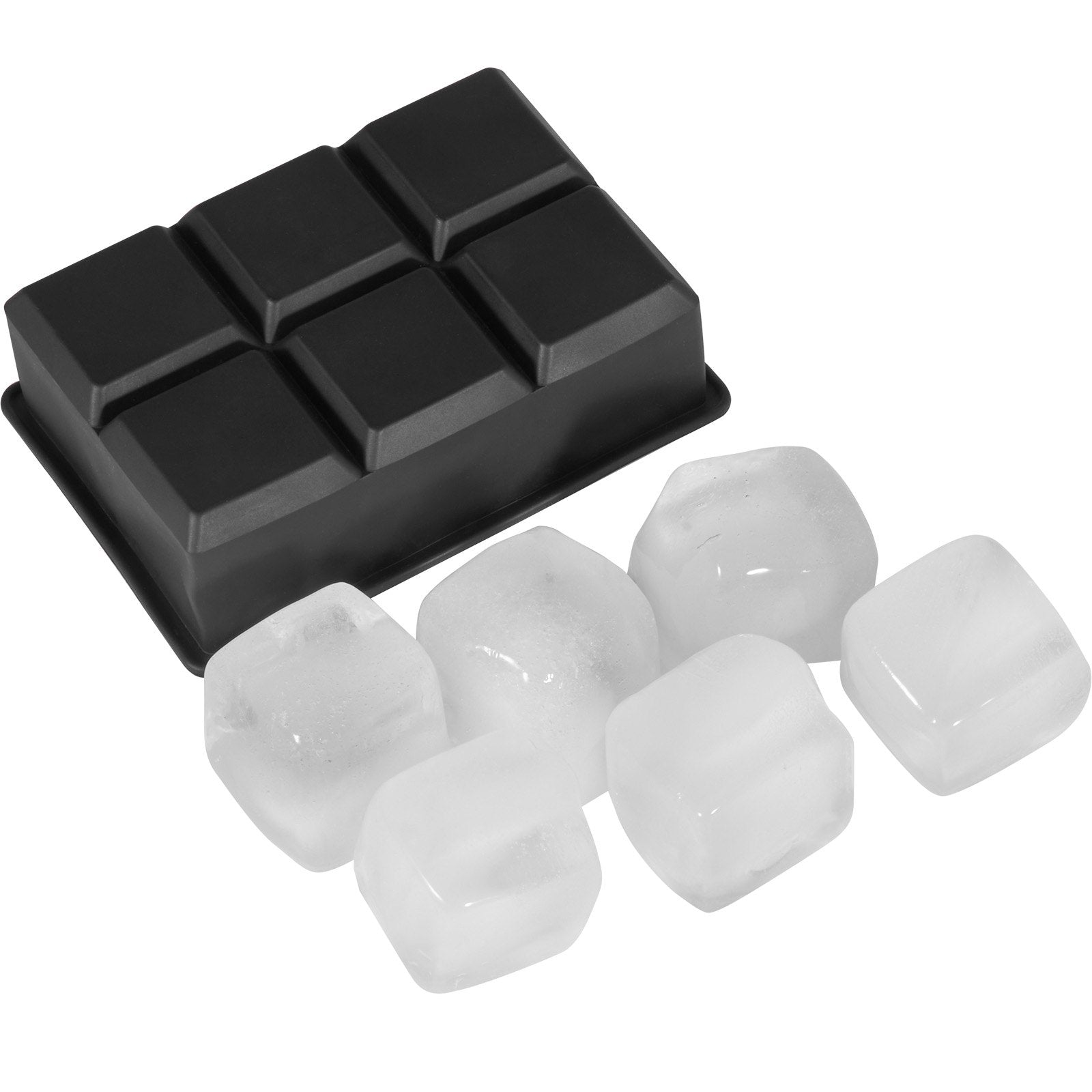 VEVOR Ice Cube Trays (Set of 2), 2-in-1 Combo with Silicone Sphere Ice Ball Maker & Large Square Ice Cube Maker with Lid, Reusable Easy Release BPA Free Ice Tray Set for Whiskey Cocktails Bourbon