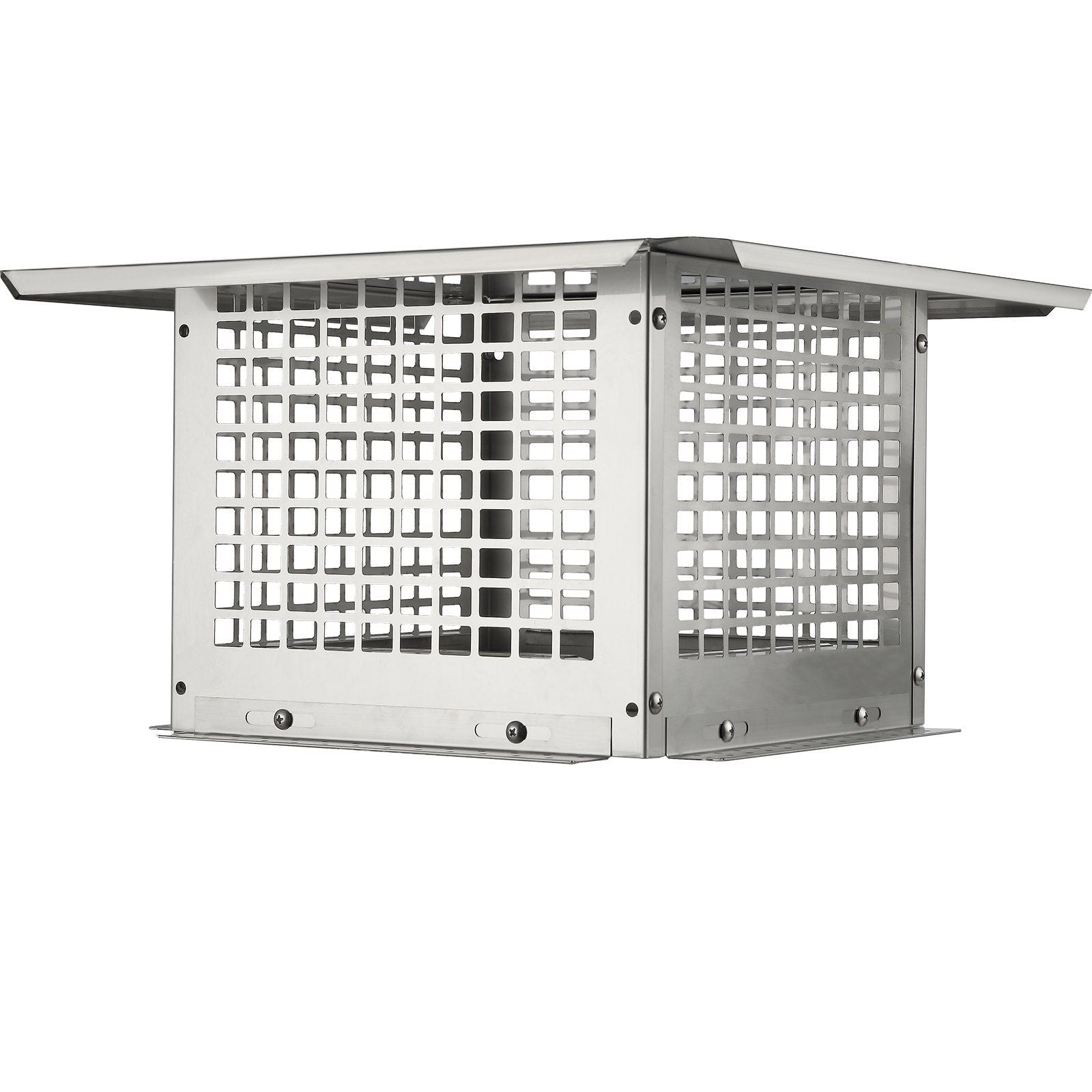Chimney Cap 304.8 x 304.8mm, 304 Stainless Steel Fireplace Chimney Cover, Not Easily Toppled & Practical Accessories & Easy Installation, Fits Mesh Flue Covers Outside Clay Flue Shingles, Silver