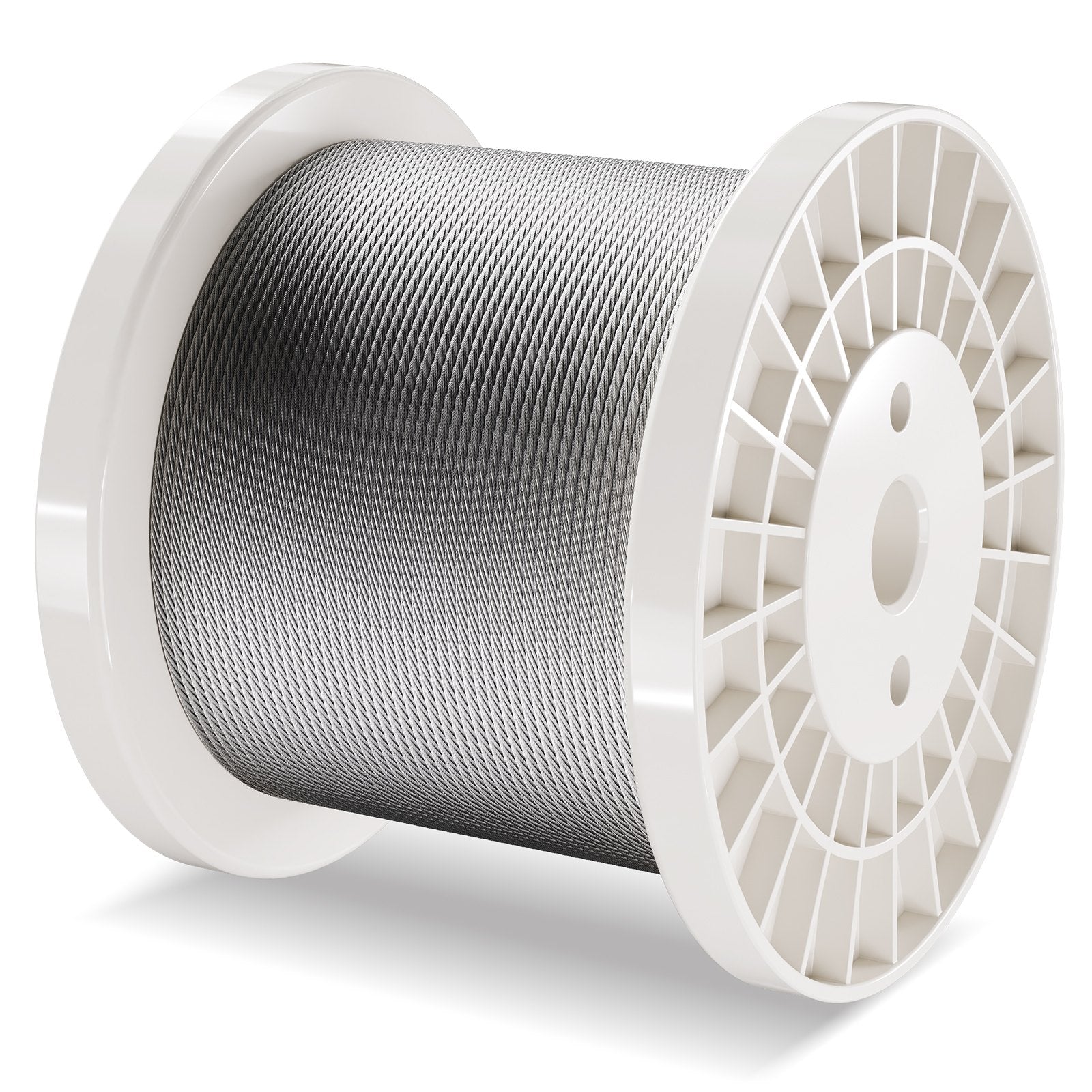 VEVOR T316 Stainless Steel Cable 3.18mm 7x7 Steel Wire Rope 182.3m Cable Railing