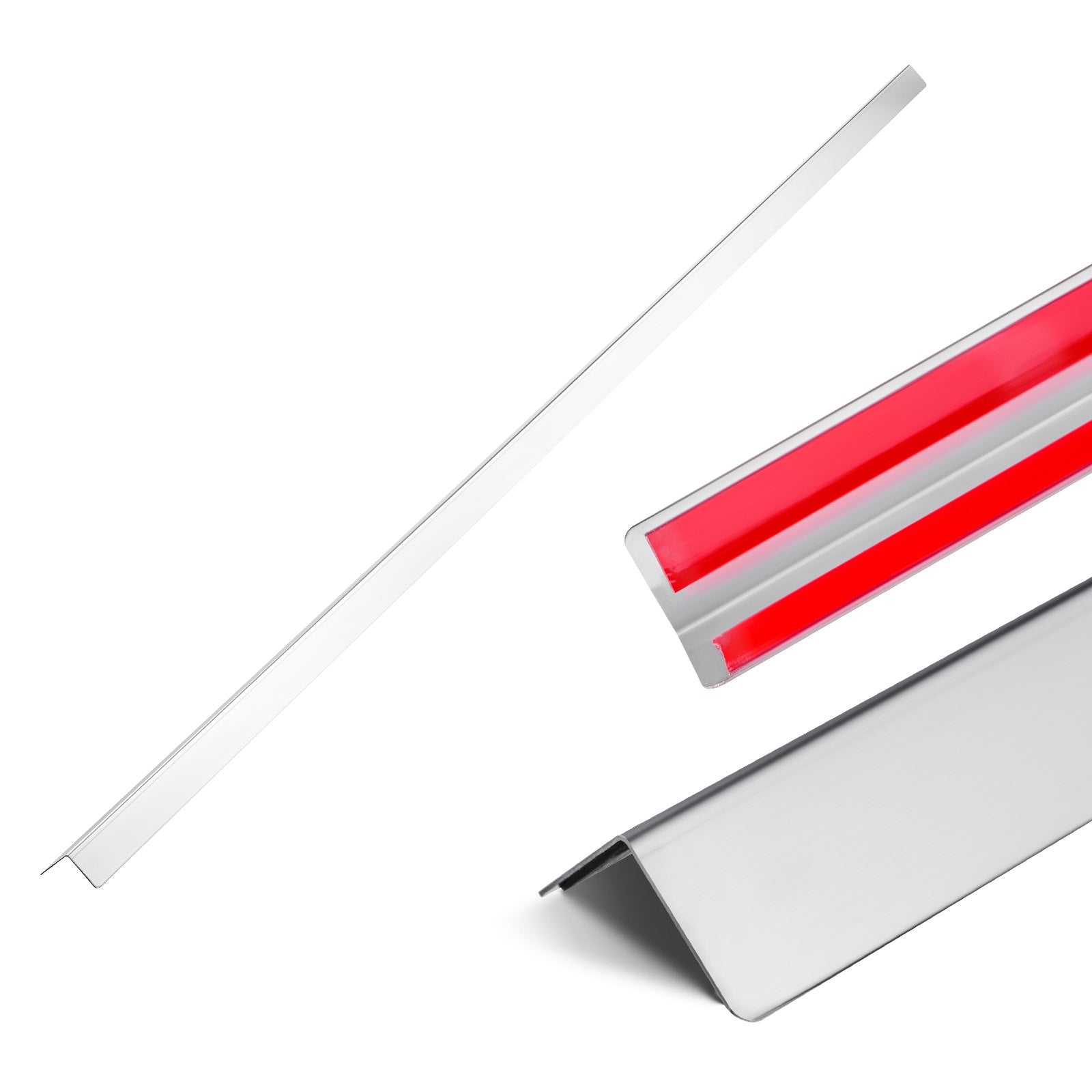 VEVOR Stainless Steel Wall Corner Protector, 38 x 38 x 2436 mm, 10 Pack Metal Corner Guards, 304 Stainless Steel Edge Trim 90-Degree Angle for Home,Office,Commercial Wall Protection, with 3m Tape