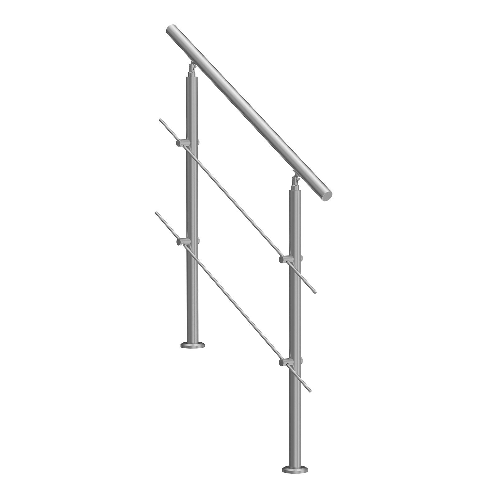 VEVOR 39.4in Handrails for Outdoor Steps 2 Crossbars Staircase for Porch Deck