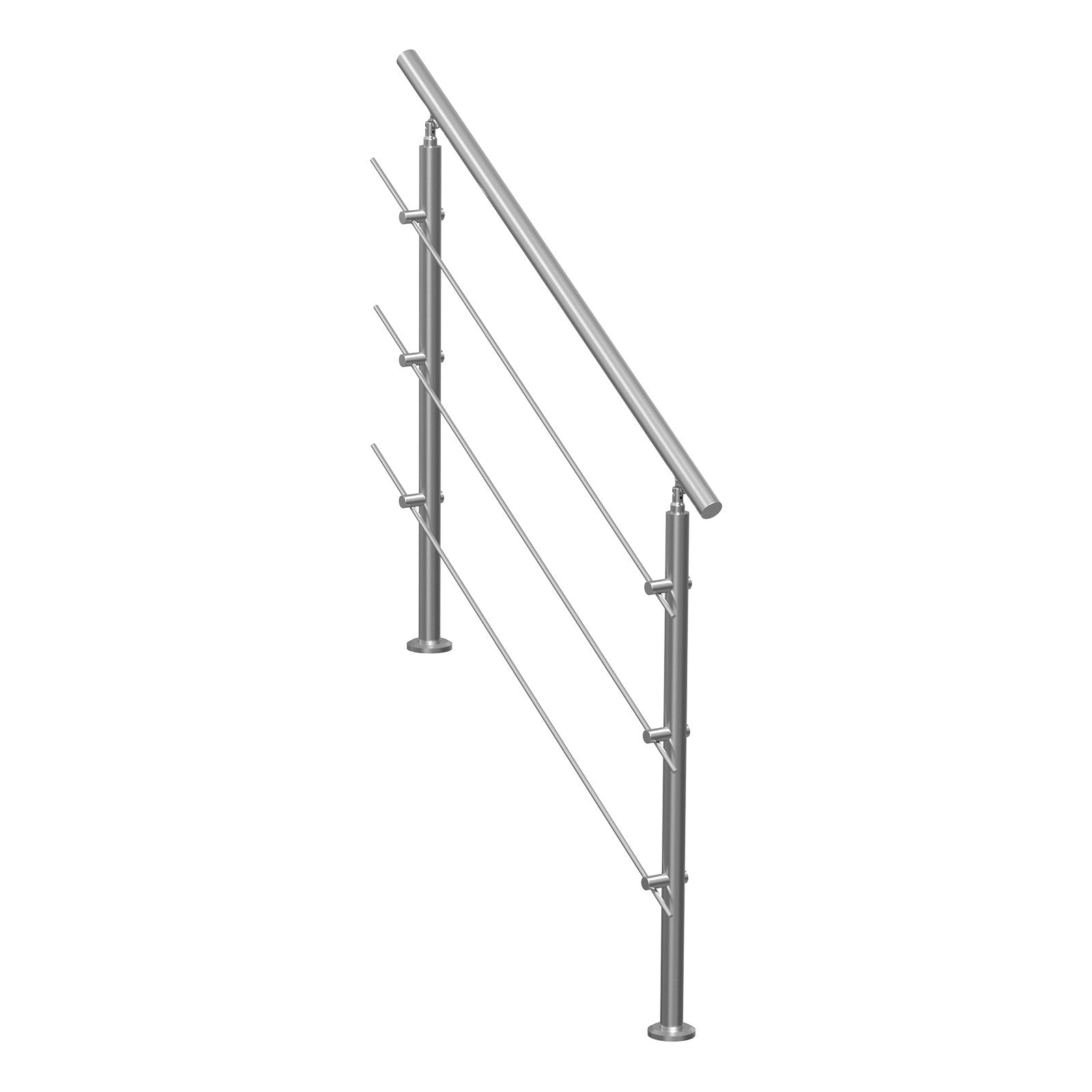 VEVOR 47.2in Handrails for Outdoor Steps 3 Crossbars Staircase for Porch Deck