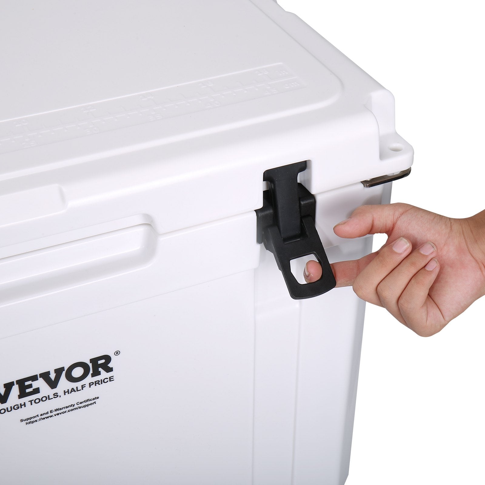 VEVOR Insulated Portable Cooler, 65 qt, Holds 65 Cans, Ice Retention Hard Cooler with Heavy Duty Handle, Ice Chest Lunch Box for Camping, Beach, Picnic, Travel, Outdoor, Keeps Ice for up to 6 Days