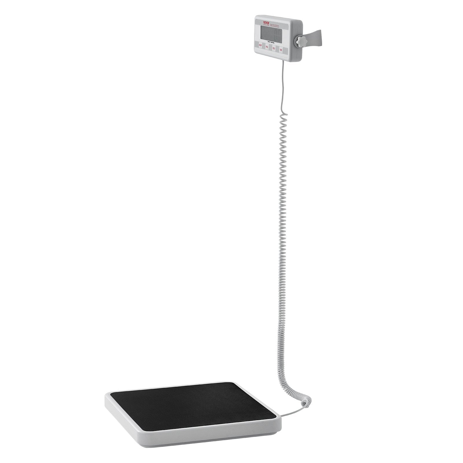 VEVOR Portable Medical Scale, Professional Digital Physician Scale for Weighing - with Anti-Slip Mat, 2 Units (kg/lb), Hold & Tare Function, 400LBS Capacity Physician Wight Scale for Gym Home Hospital