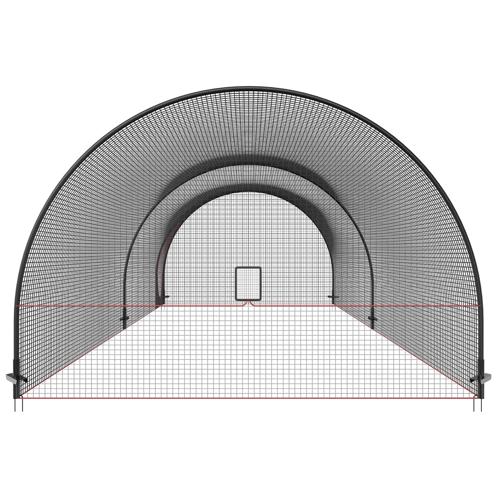 VEVOR Baseball Batting Cage, Softball and Baseball Batting Cage Net and Frame, 22x12x8ft Practice Portable Cage Net with Carry Bag, Heavy Duty Enclosed Pitching Cage, for Backyard Batting Hitting Training 670CM