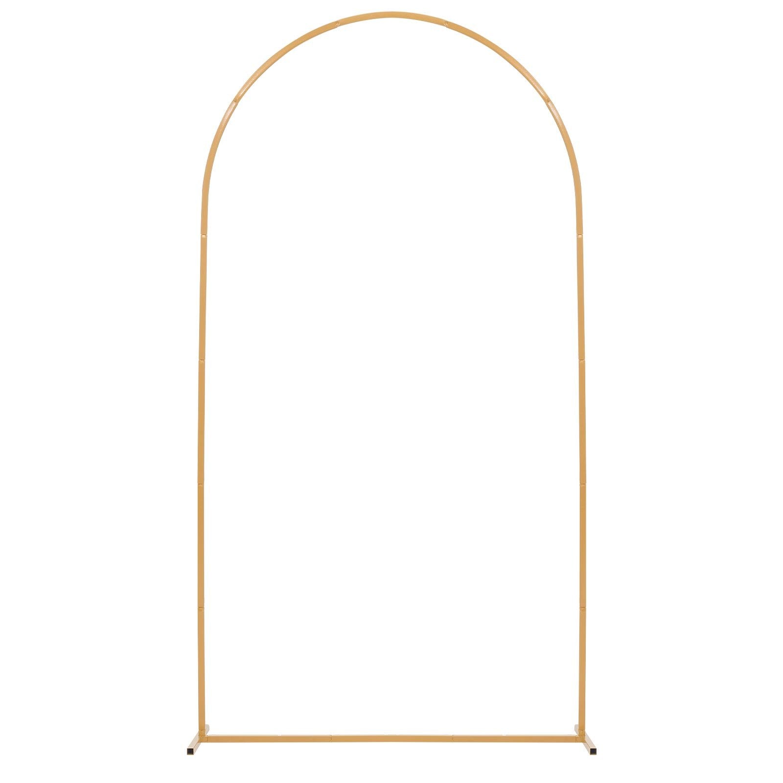 VEVOR Arch Backdrop Stand, 2.2 x 1.2 m, Stable Structure, Easy Assembly, 1 Set Gold Metal Arch Backdrop Stand for Wedding, Birthday Party, Graduation, Holiday Celebration, and Ceremony Decoration