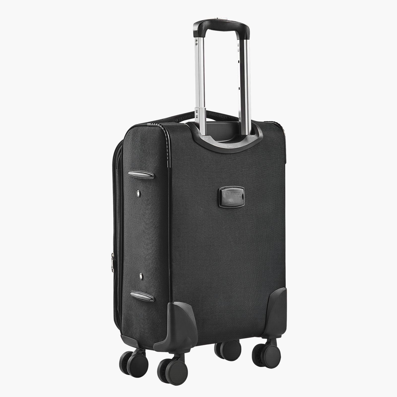 Softside Expandable Luggage with Spinner Wheels, 71 cm Softside Checked Large Luggage, Lightweight Checked Suitcase with Expandable Zippered Pocket and TSA Lock, Black
