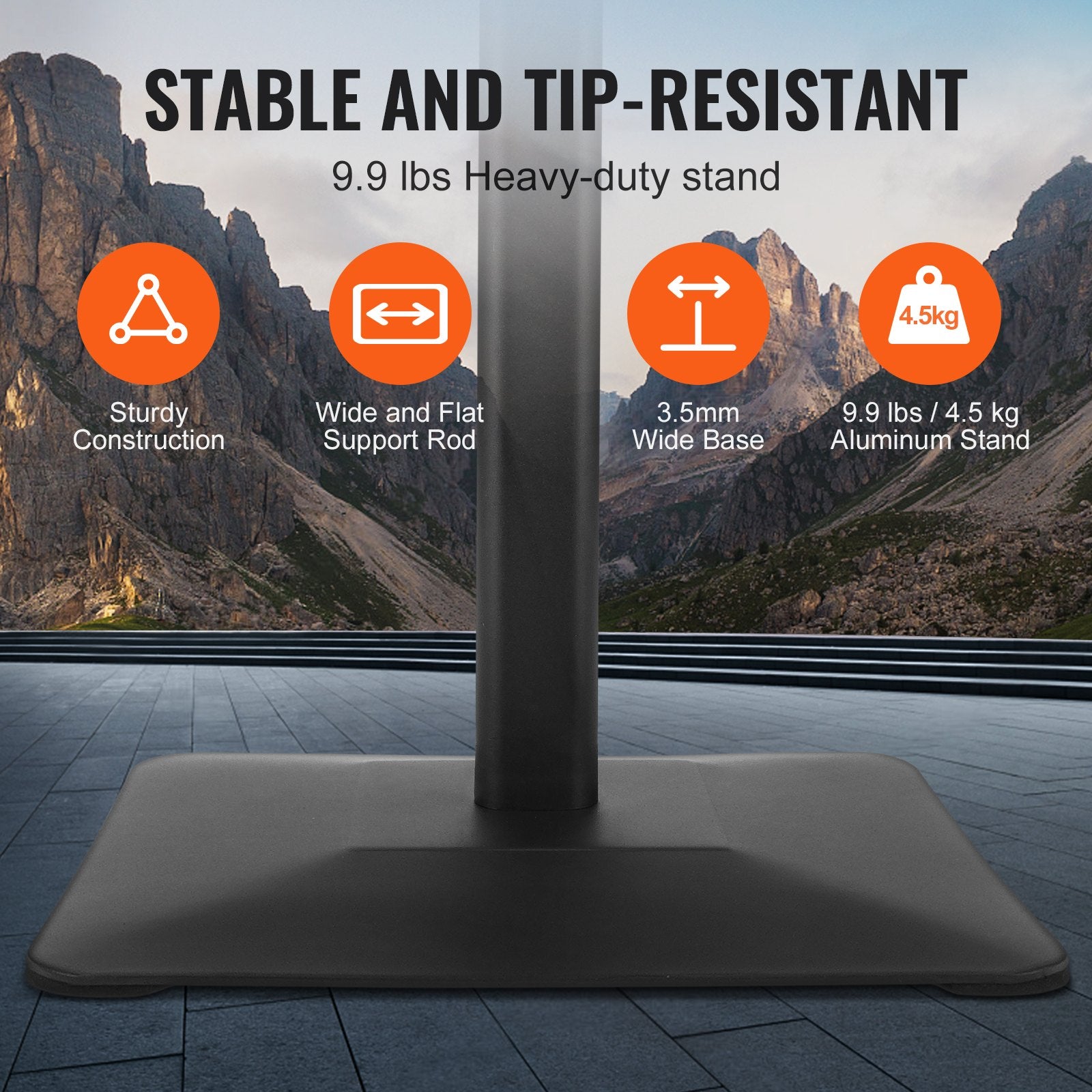 VEVOR Pedestal Sign Holder Adjustable Poster Stand 11 x 17 Inch Metal Base