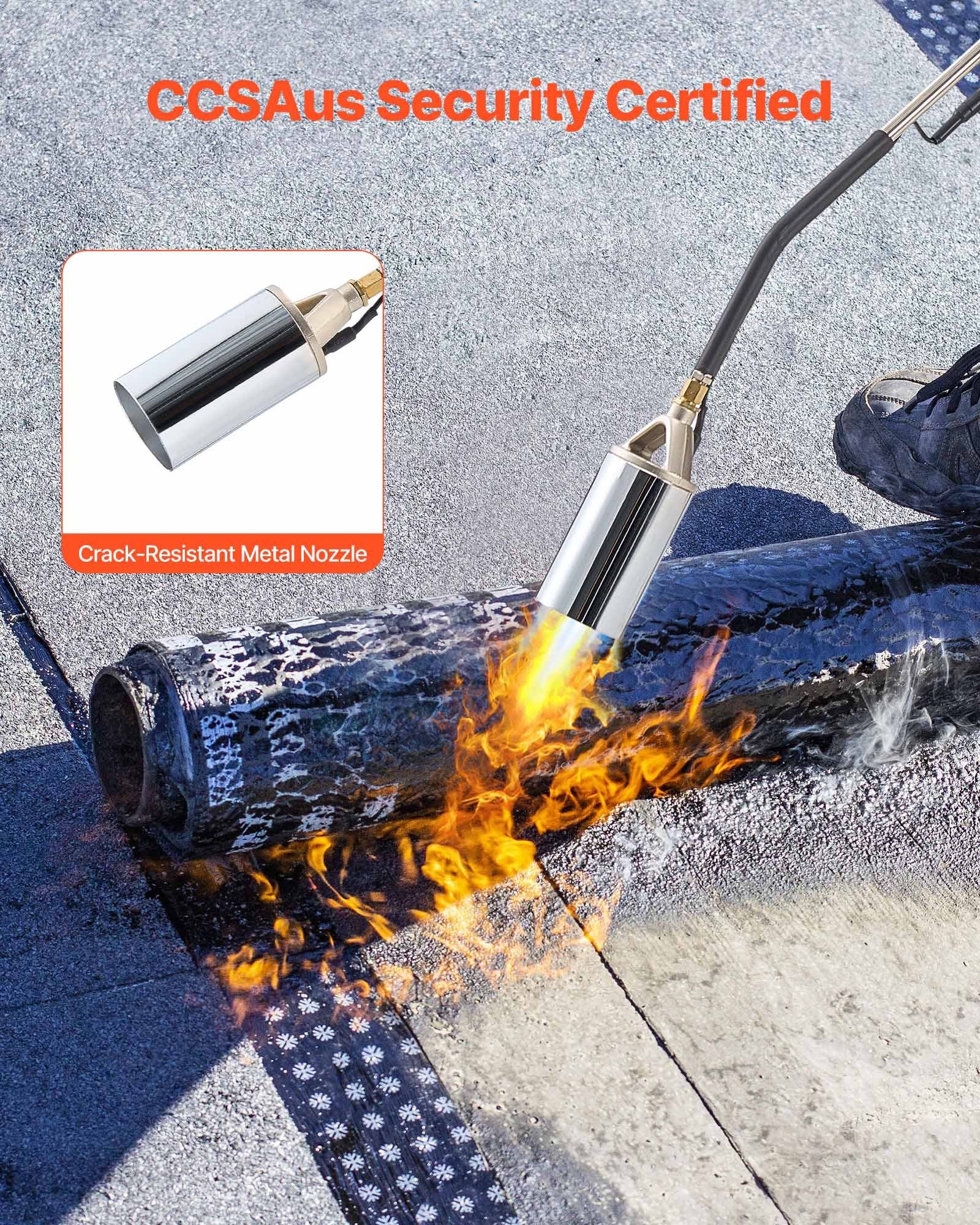 VEVOR Propane Weed Torch Burner Ice Snow Melter 2400000 BTU 3 m Hose Portable