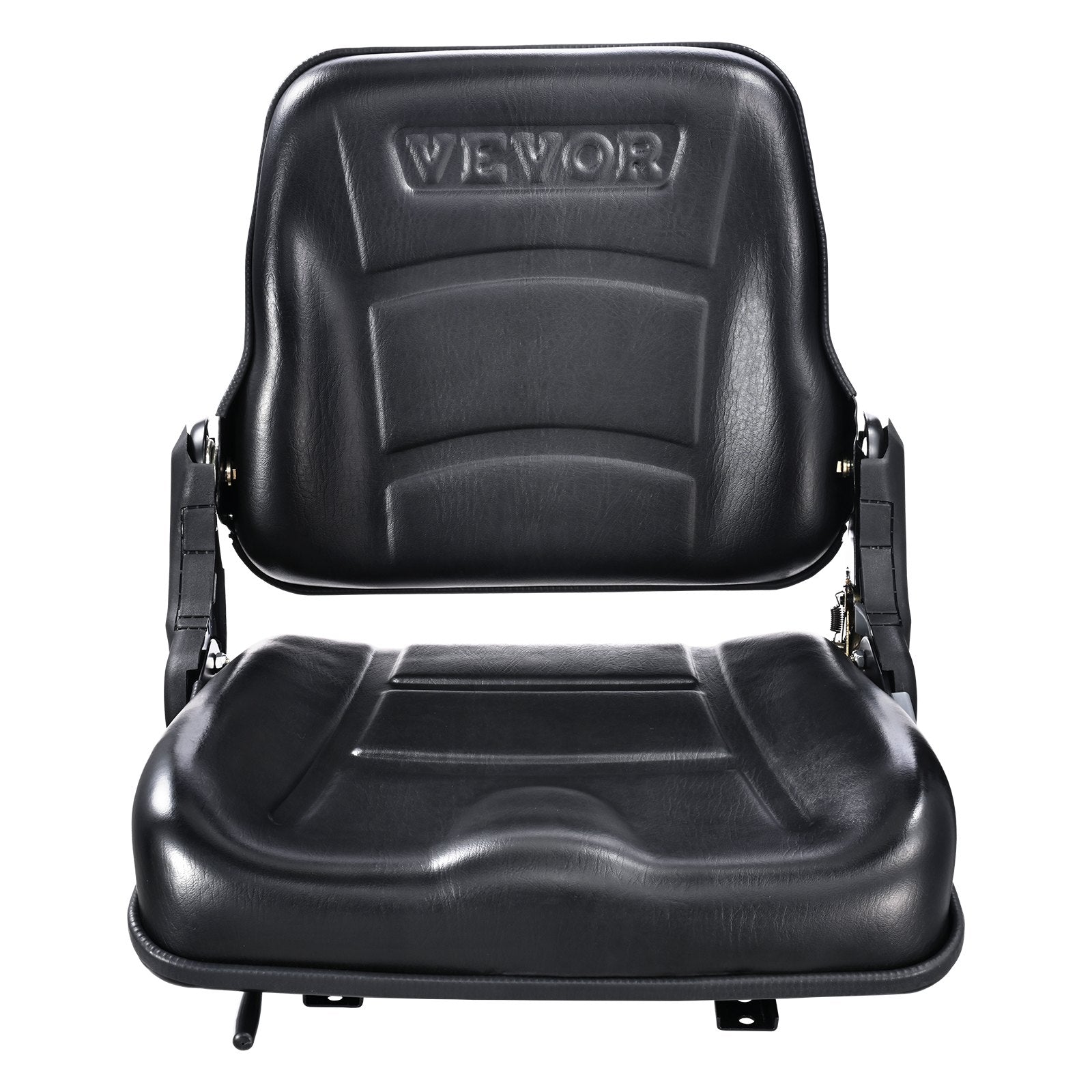 VEVOR Universal Forklift Seat, Fold Down Tractor Seat with Adjustable Angle Back and Micro Switch, 16-34 cm Extended Slot Comfortable Forklift Seat for Tractor Loader Excavator