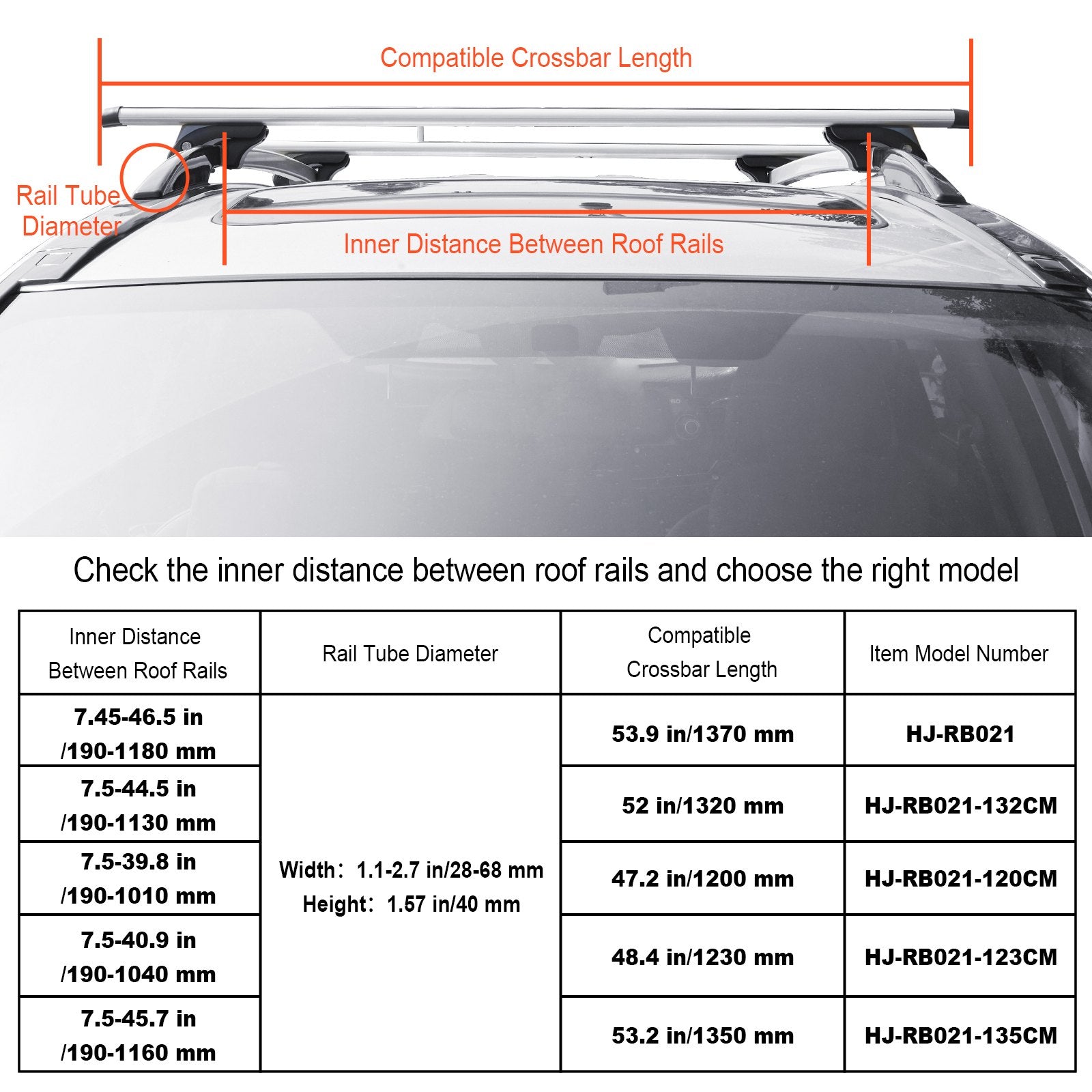 VEVOR Roof Rack Cross Bars, Aluminum Roof Rack Crossbars, Fit Raised Side Rail with Gap, 90 kg Load Capacity, Adjustable Crossbars with Locks, for SUVs, Sedans, and Vans