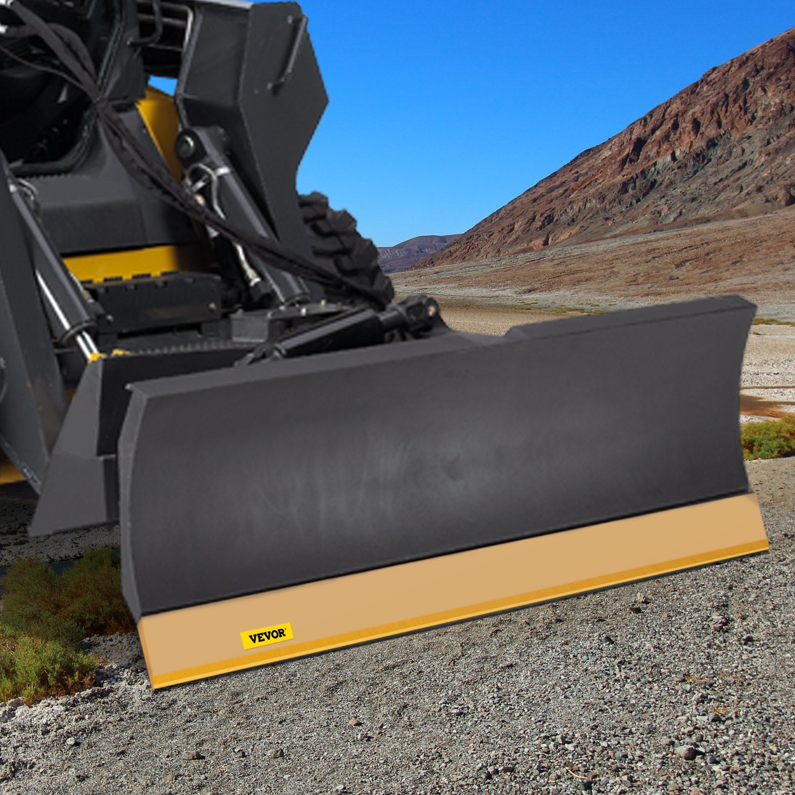 VEVOR Bucket Cutting Edge, 213x10x1.3 Bucket Edge, Weld-on and Bolt-on Advanced Cutting Edge, 16Mn Carbon-manganese Steel Loader Cutting Edge, Skid Steer Cutting Edge with Paint for Excavator and Load