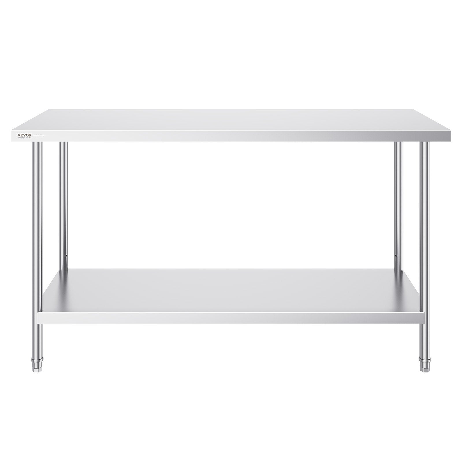 VEVOR Stainless Steel Work Prep Table Commercial Worktable Food Prep 24x60x34in