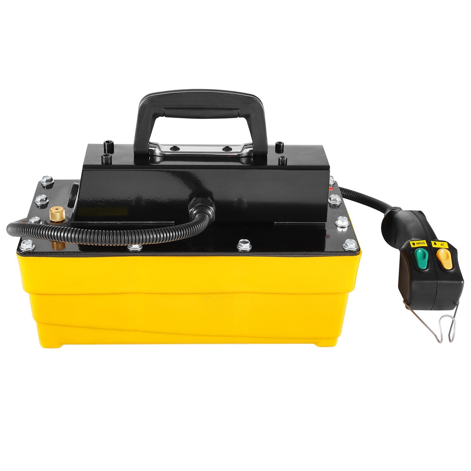 VEVOR 10,000PSI Air Hydraulic Pump, 2.3 L Reservoir, NPT 3/8 In Oil Outlet, NPT 1/4 In Inlet, Air Actuated Foot Pump with Remote Control Actuator, for Automobile Frame Machine & Hydraulic Press