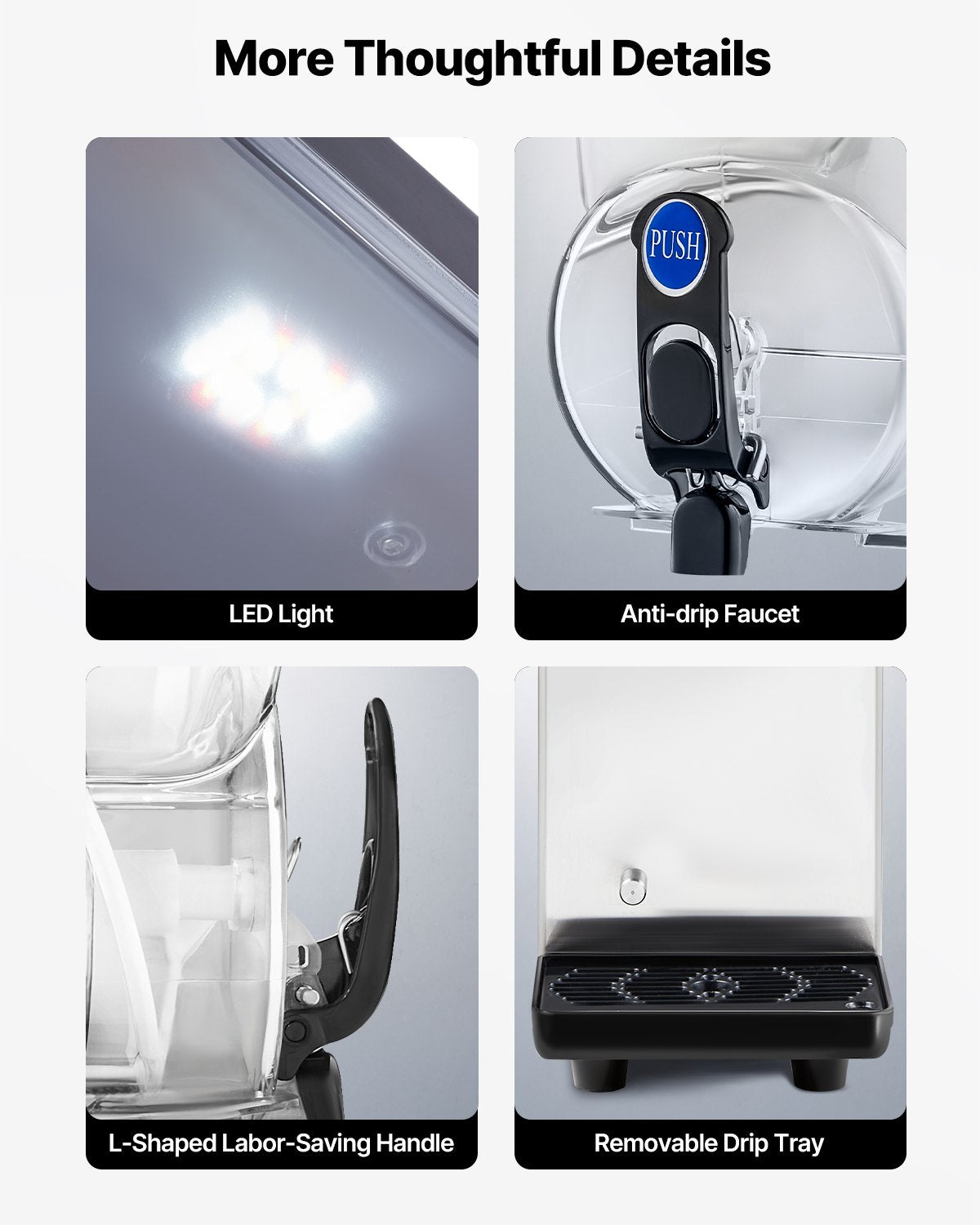 VEVOR Commercial Slushy Machine 15L Margarita Smoothie Frozen Drink Maker