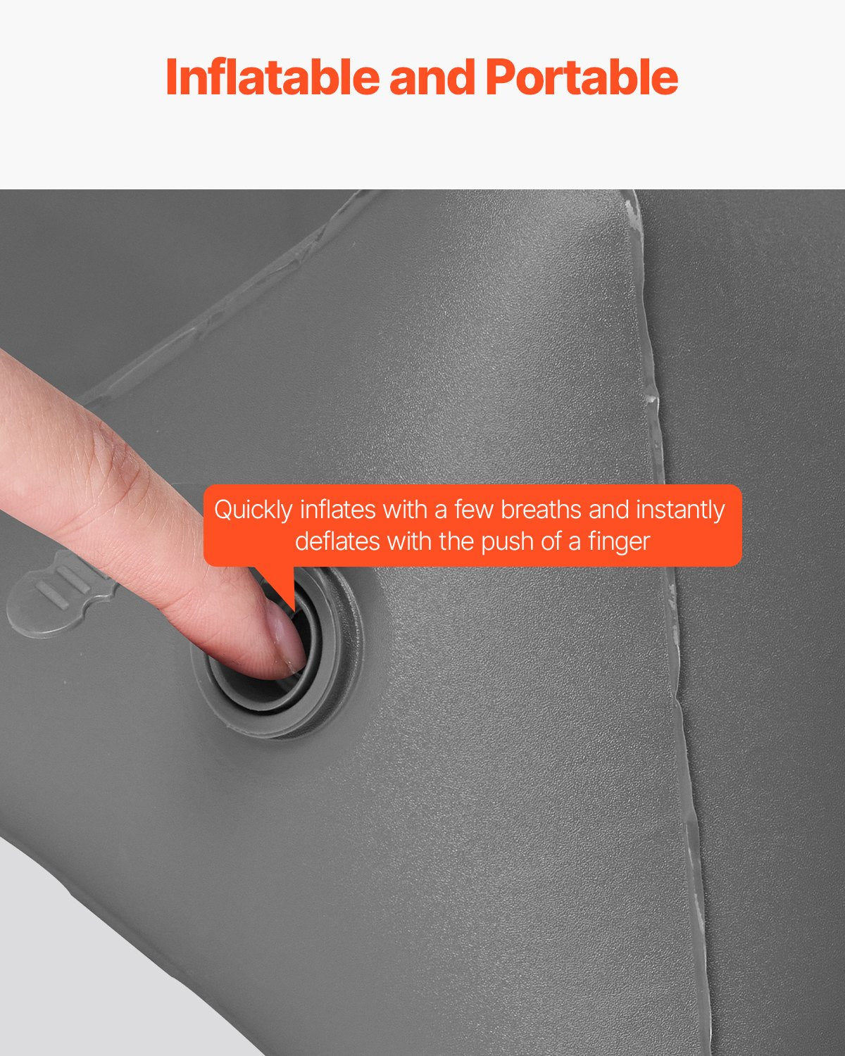 VEVOR Bed Bumper for Toddlers, 52-inch Inflatable Bed Guard Rail with Safety Flap, Non-Slip TPU Toddler Bedrail Bumper for Twin, Full, Queen King Beds, Lightweight & Portable for Home Travel (2 Packs)