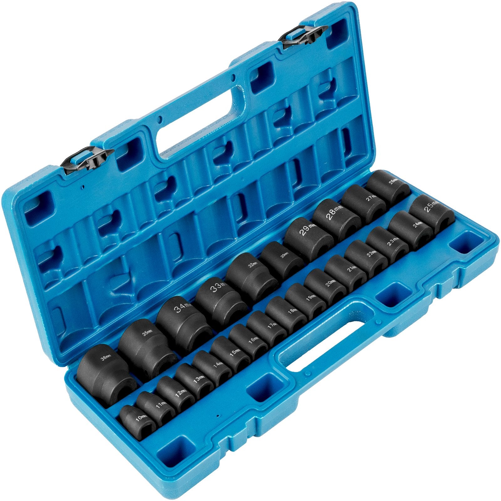 VEVOR Impact Sockets Set 1/2 Inch Drive 26PCS Standard Length Impact Set 6-Point